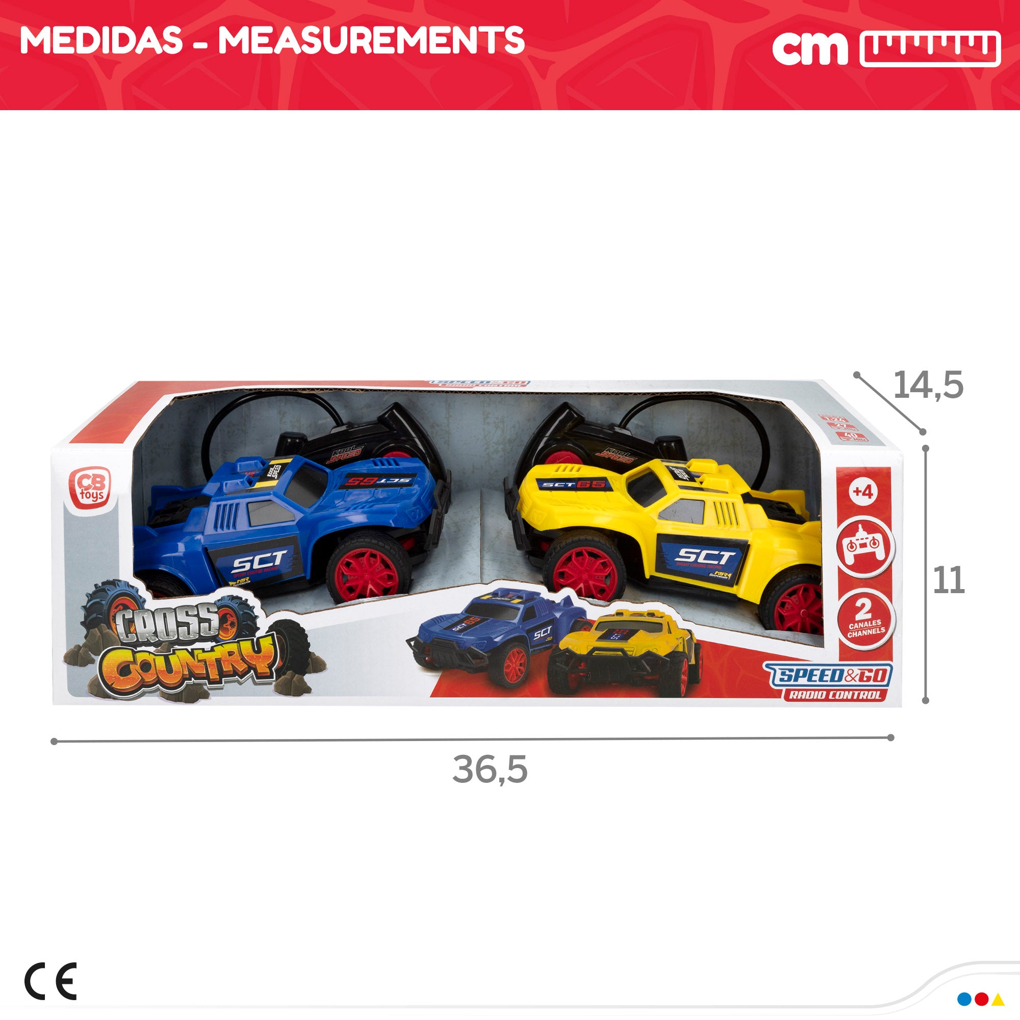 Conjunto de 2 carros de rali com comando, escala 1:24, Speed&amp; Go