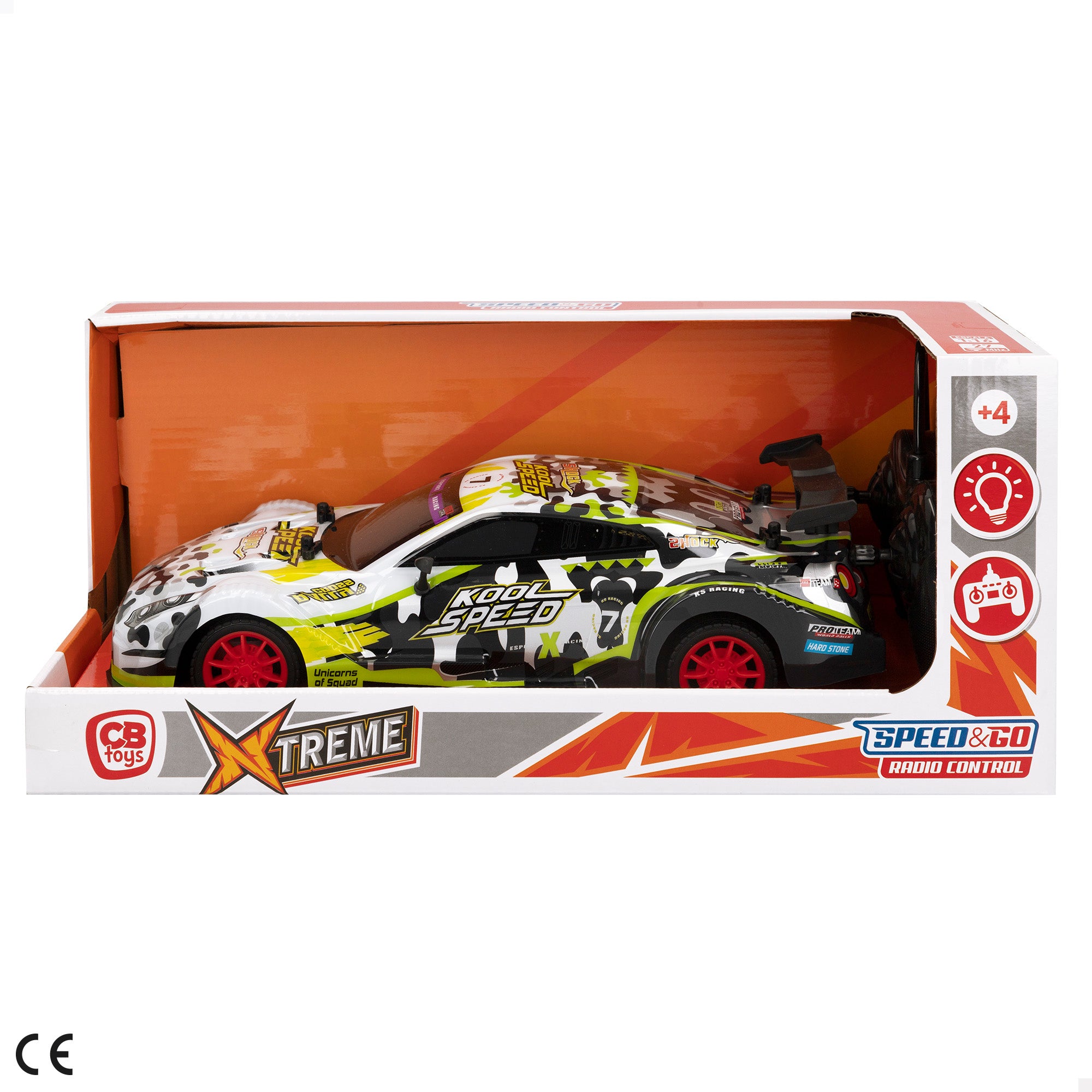 Carrinho de rádio controlo Xtreme com luzes 1:16 Speed ​​​​&amp; Go sortido