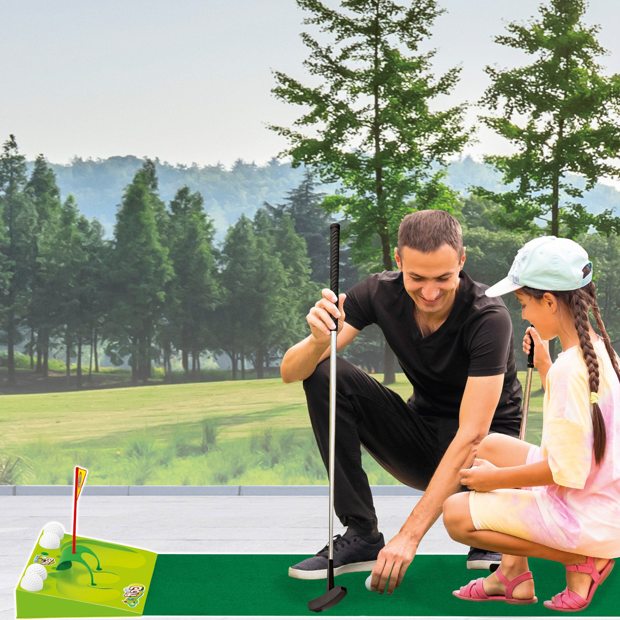 Juego mini golf con 2 palos y 4 bolas CB Sports