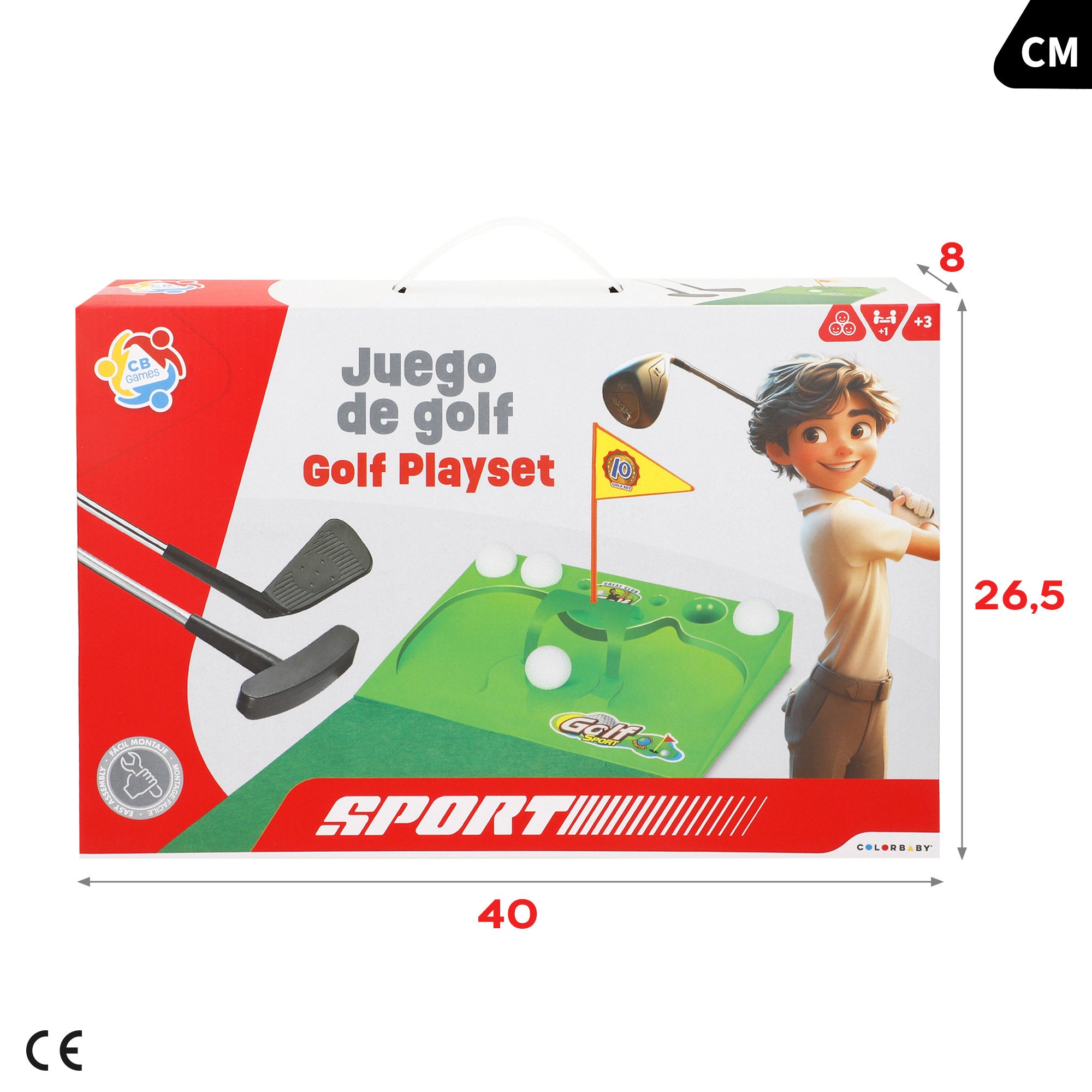 Juego mini golf con 2 palos y 4 bolas CB Sports