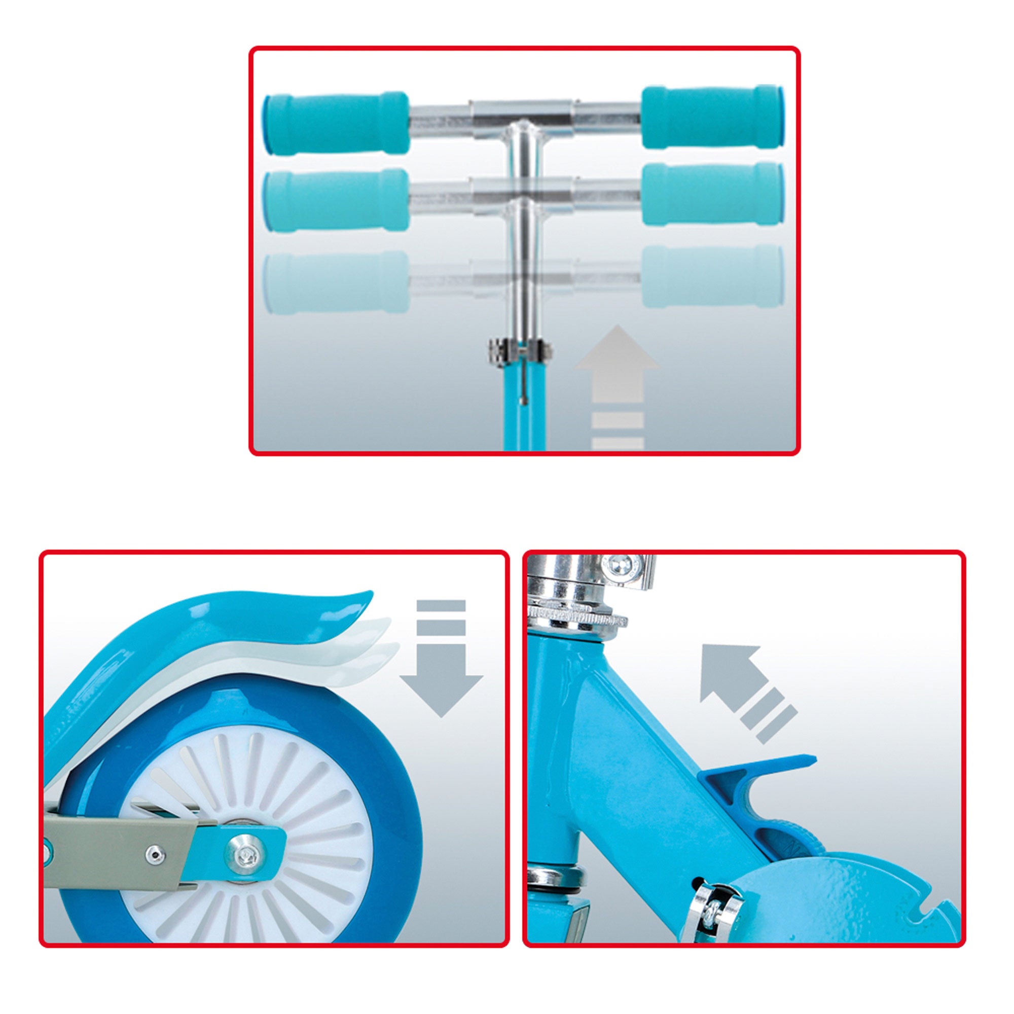 Patinete 2 ruedas azul plegable CB Riders