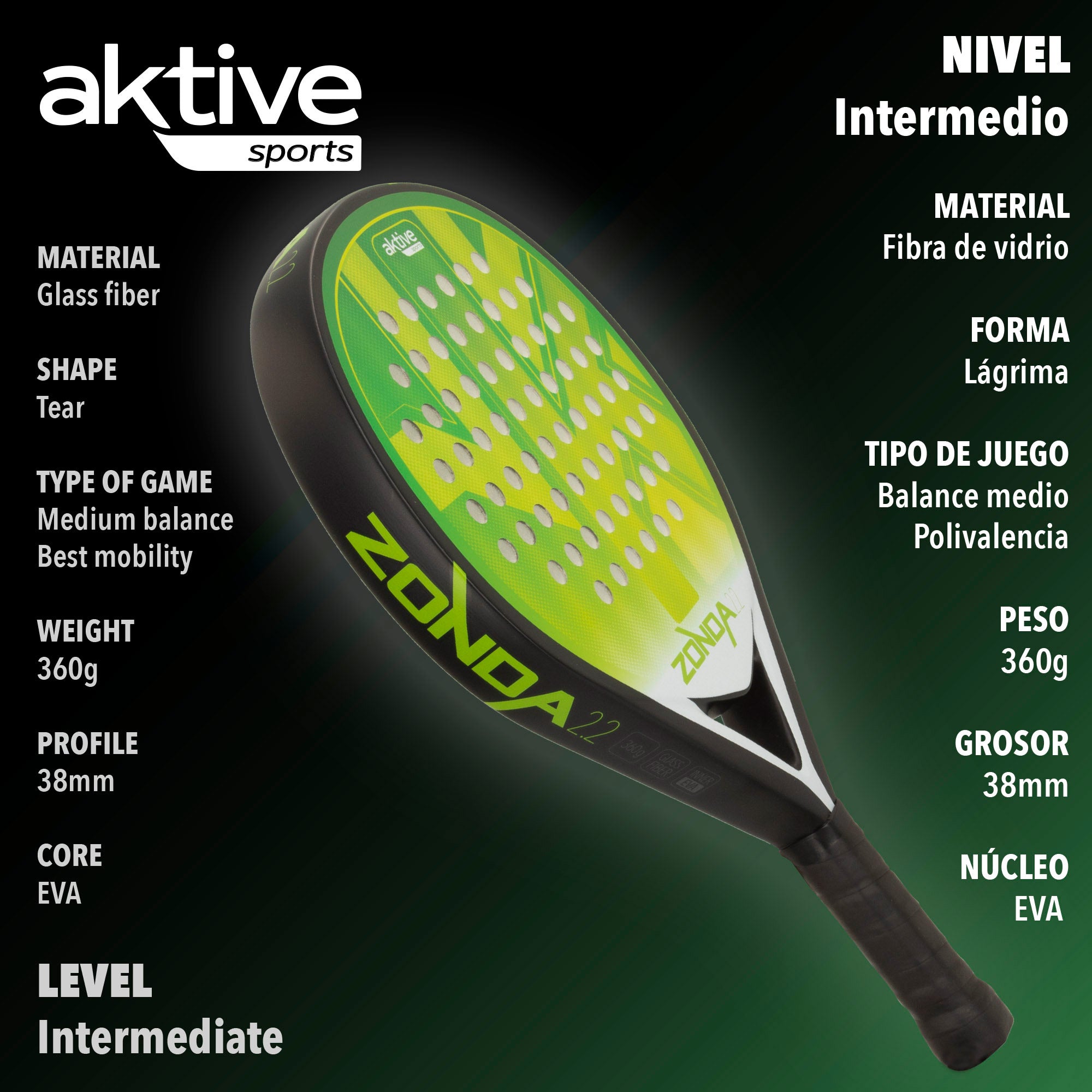 Pala de pádel Zonda 2.2 Potencia-Control Aktive