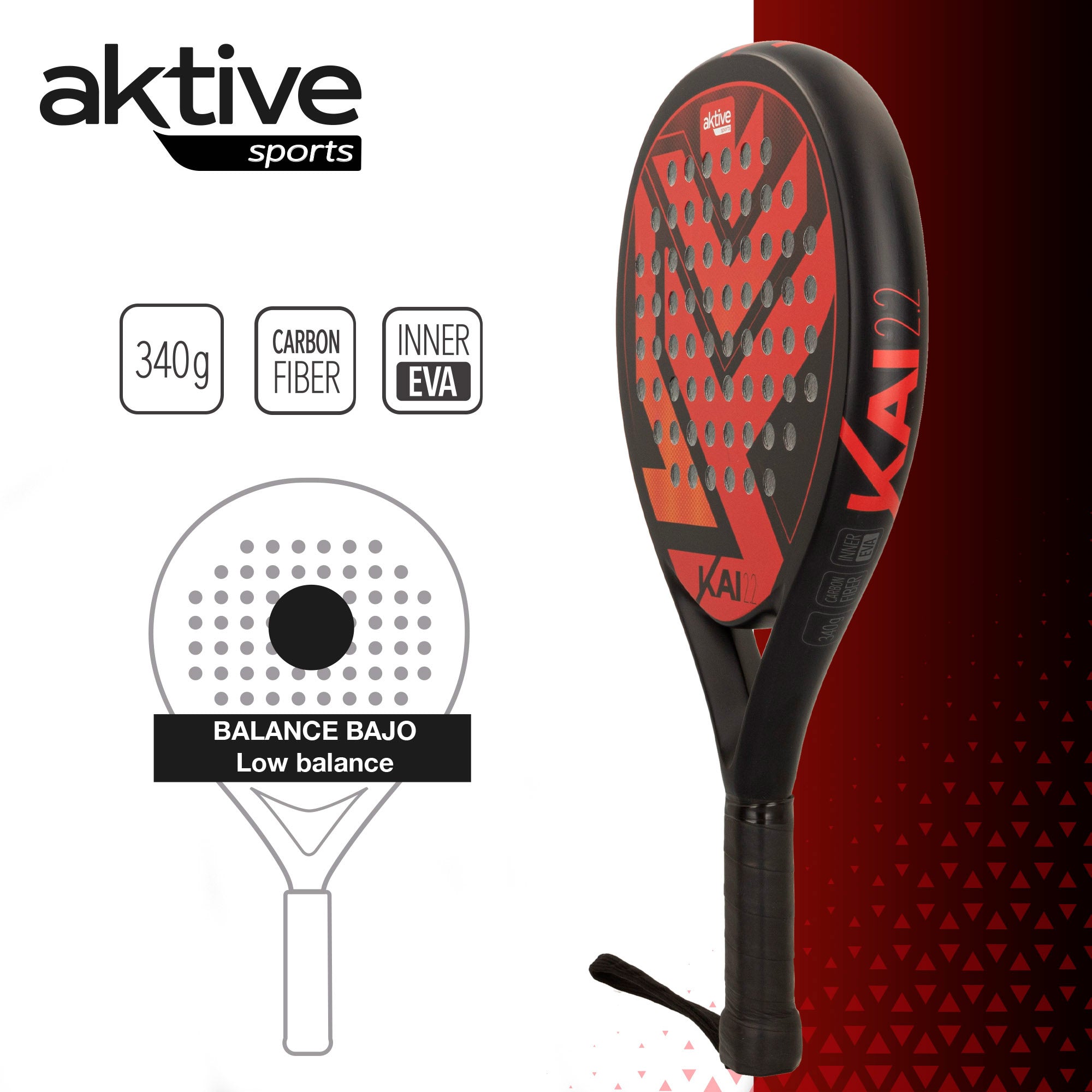 Pala de pádel Kai 2.2 Control Aktive