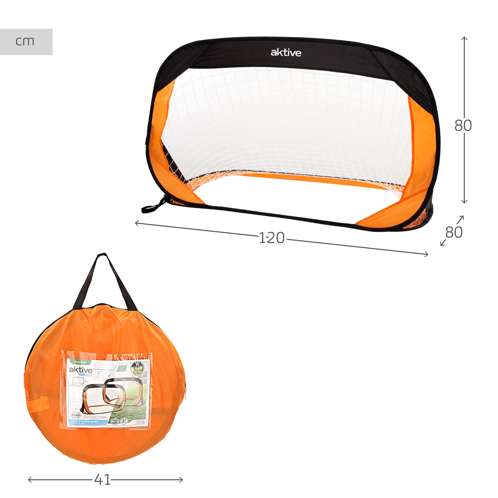 Set 2 Porterías de fútbol Pop-Up Aktive Sports