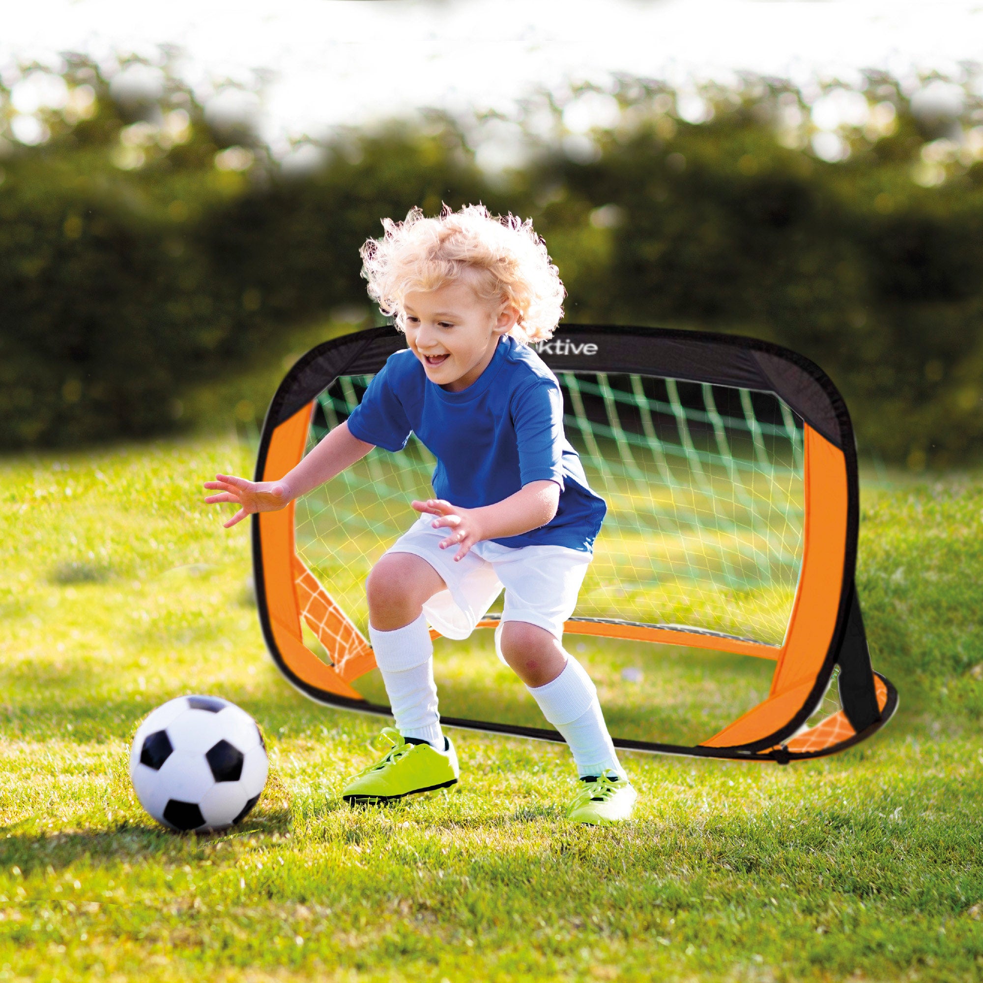 Set 2 Porterías de fútbol Pop-Up Aktive Sports