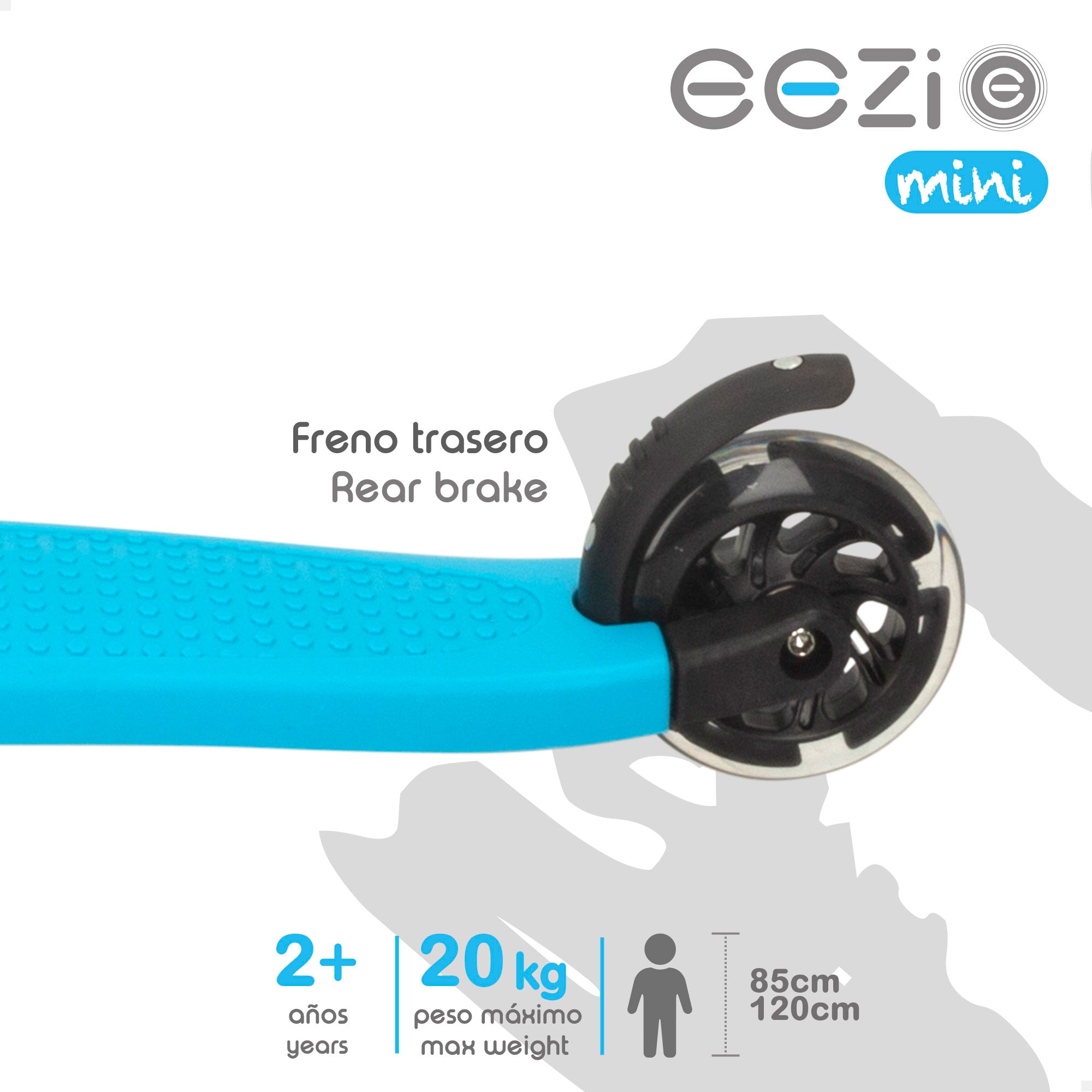 Patinete 3 ruedas azul con manillar desmontable EEZI