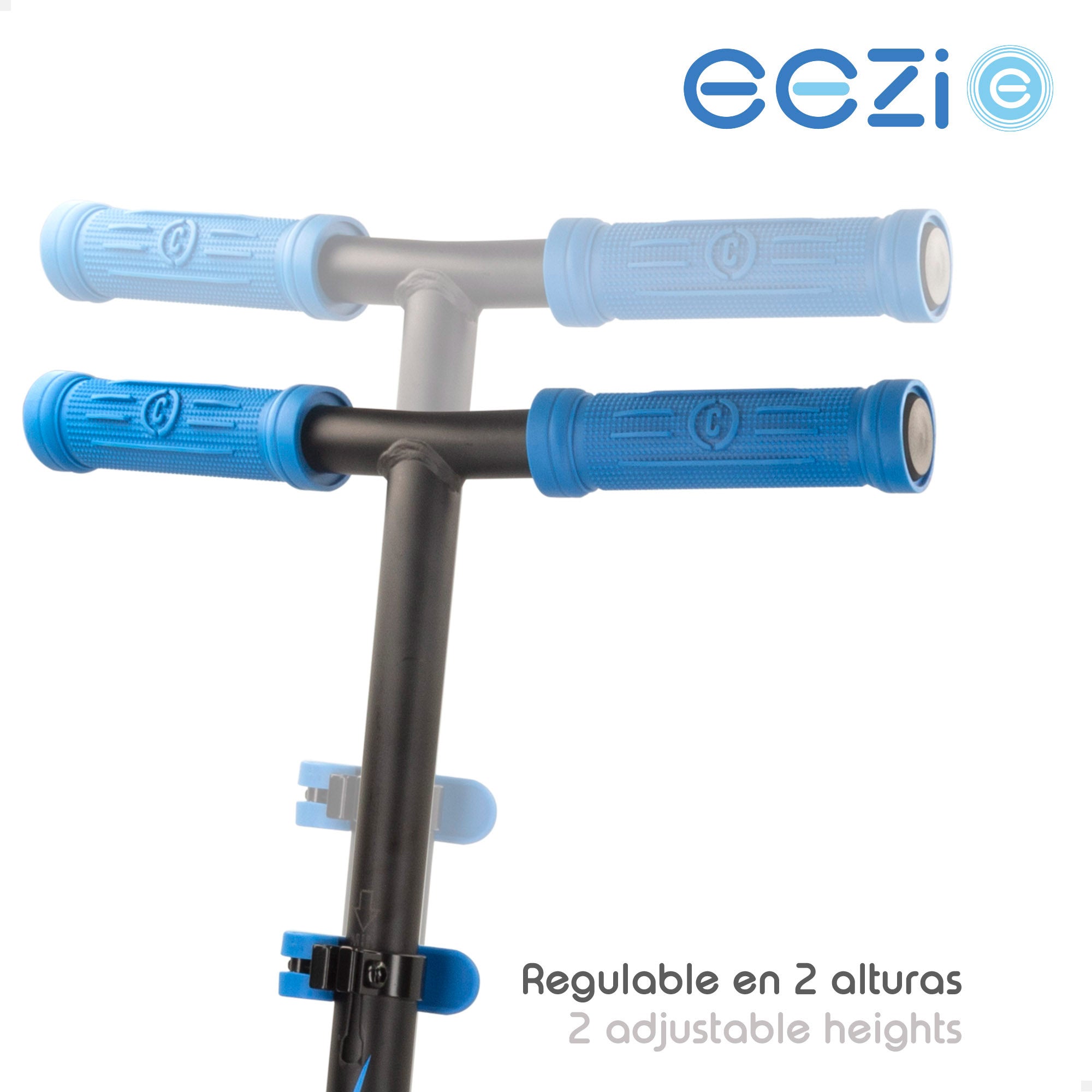 Patinete 2 ruedas con luces azul EEZI