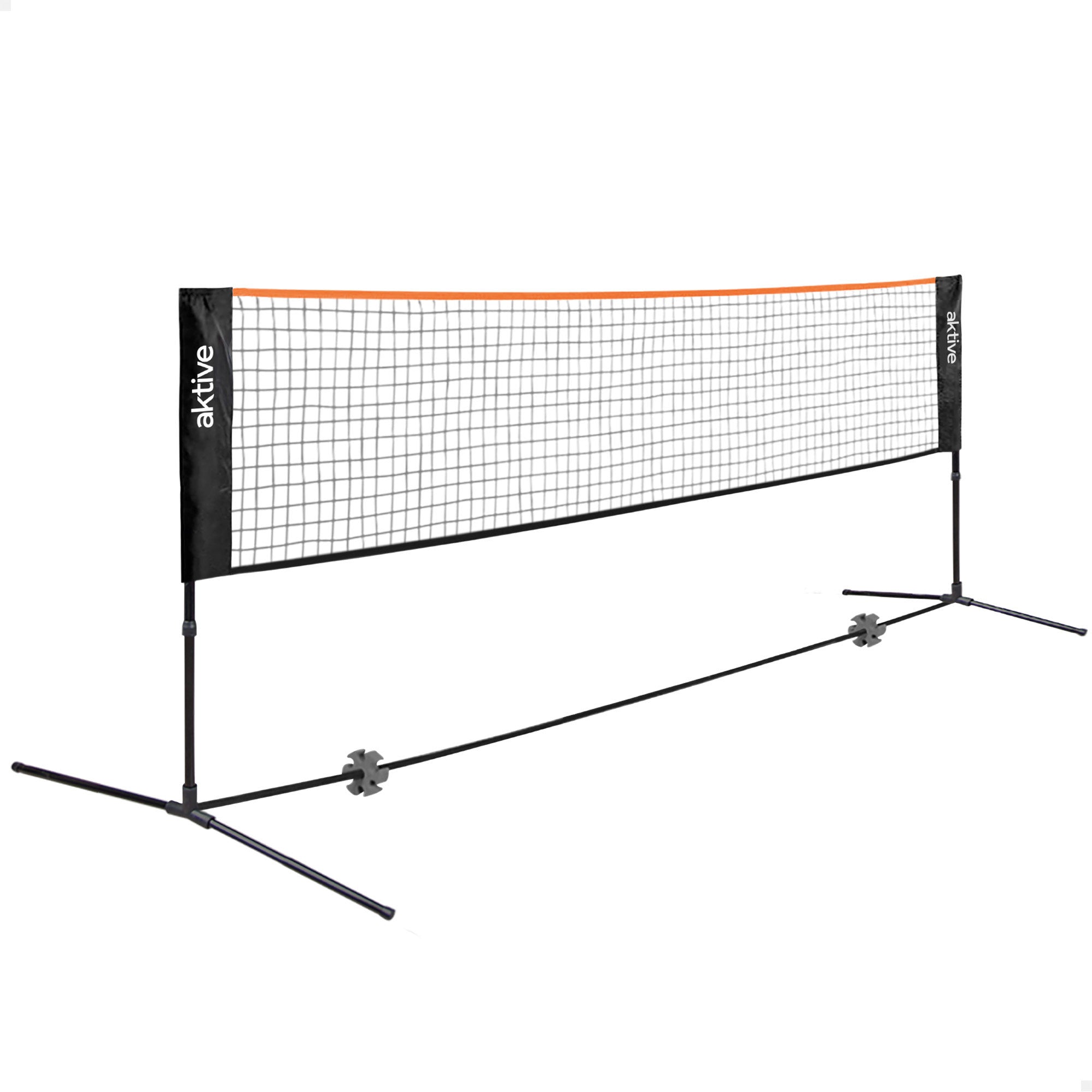 Rede de voleibol e badminton de 5m, ajustável em altura e portátil, da Aktive Sports.