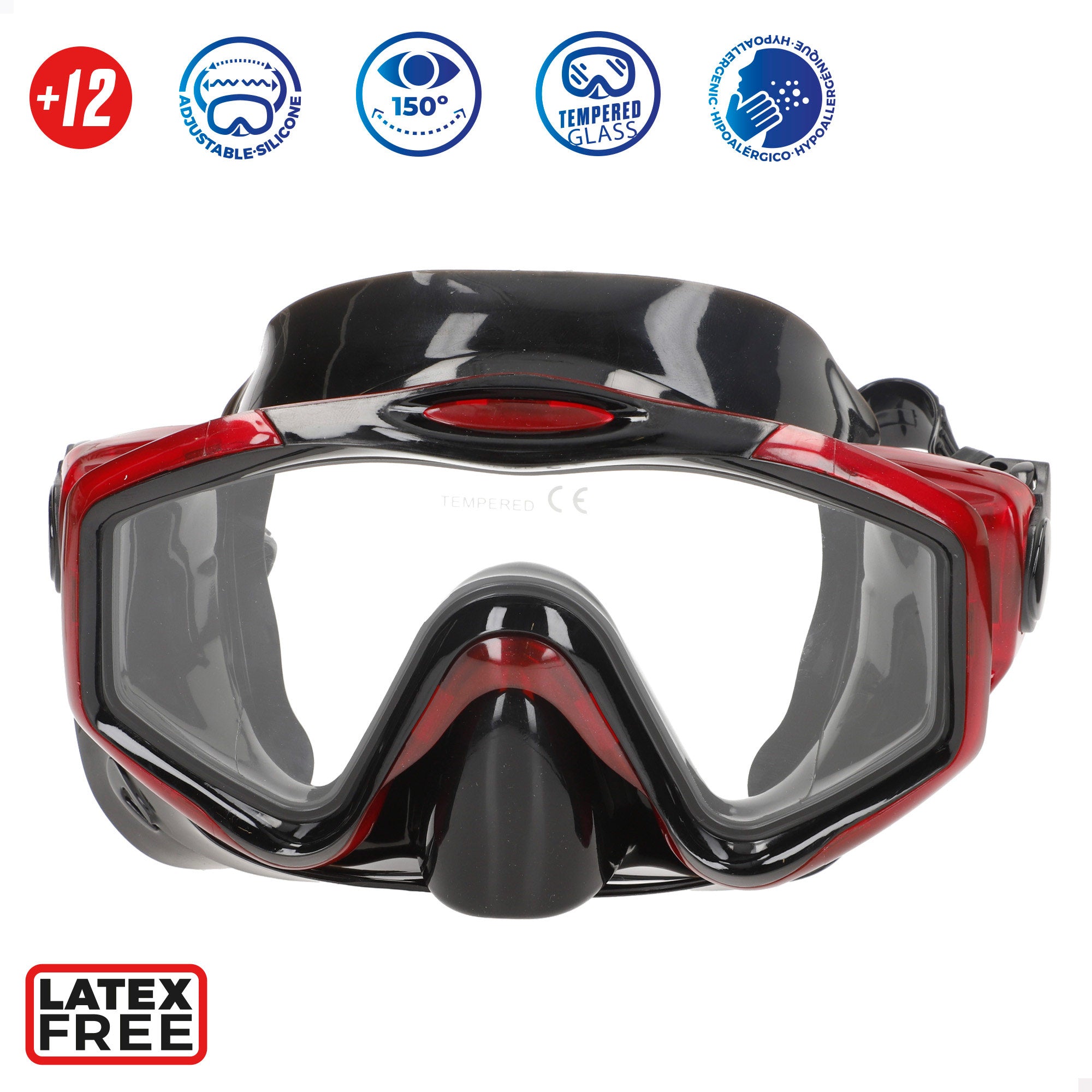 Aqua Sport Set gafas de buceo visión 150º y tubo adulto