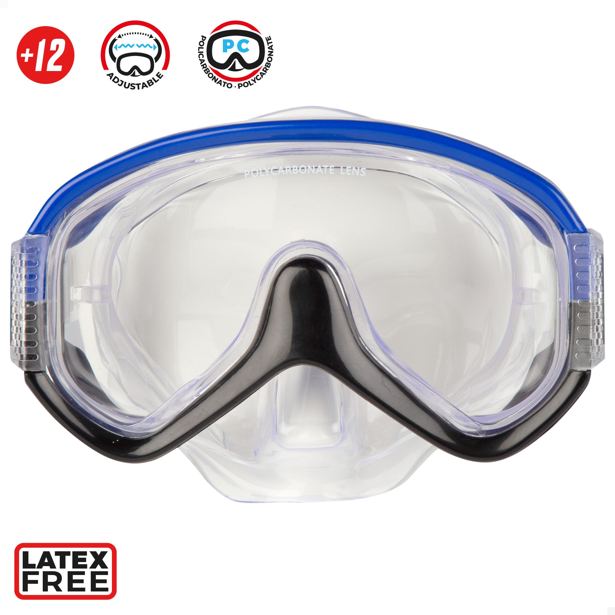 Aqua Sport Set gafas de buceo y tubo adulto azul/negro