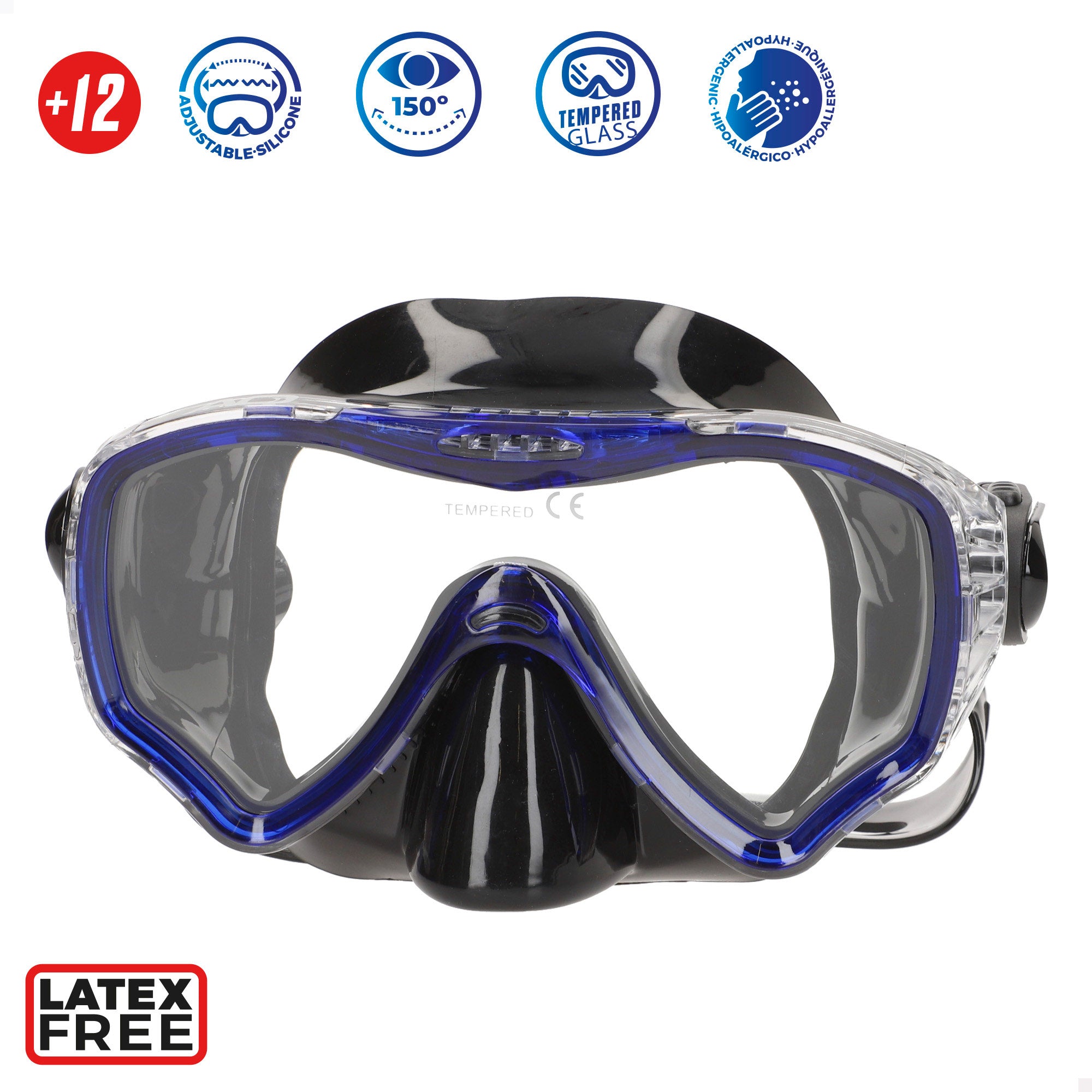 Aqua Sport Set gafas de buceo y tubo adulto con funda