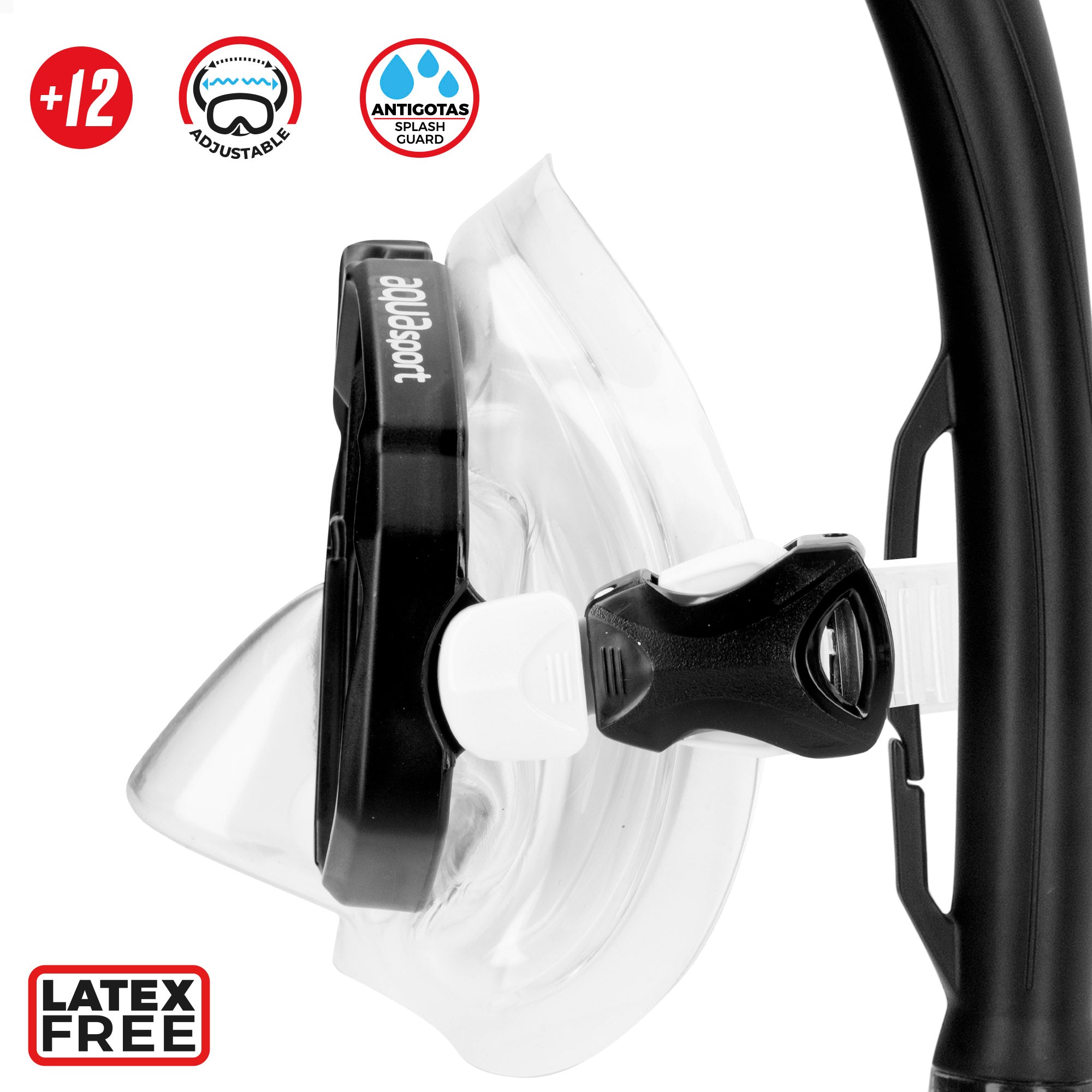 Aqua Sport Set gafas de buceo adulto con tubo y aletas T.38-42