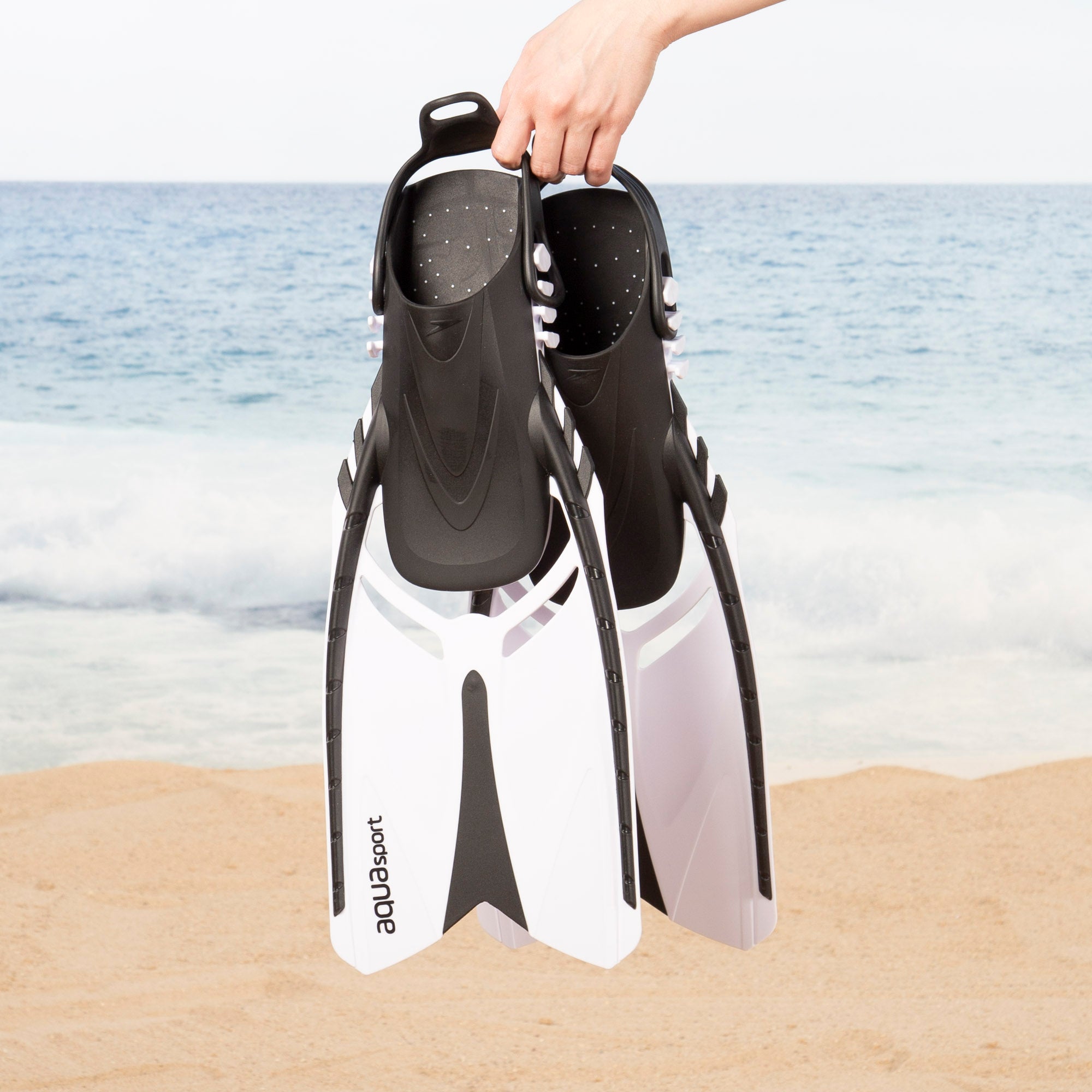 Aqua Sport Set gafas de buceo adulto con tubo y aletas T.42,5-47