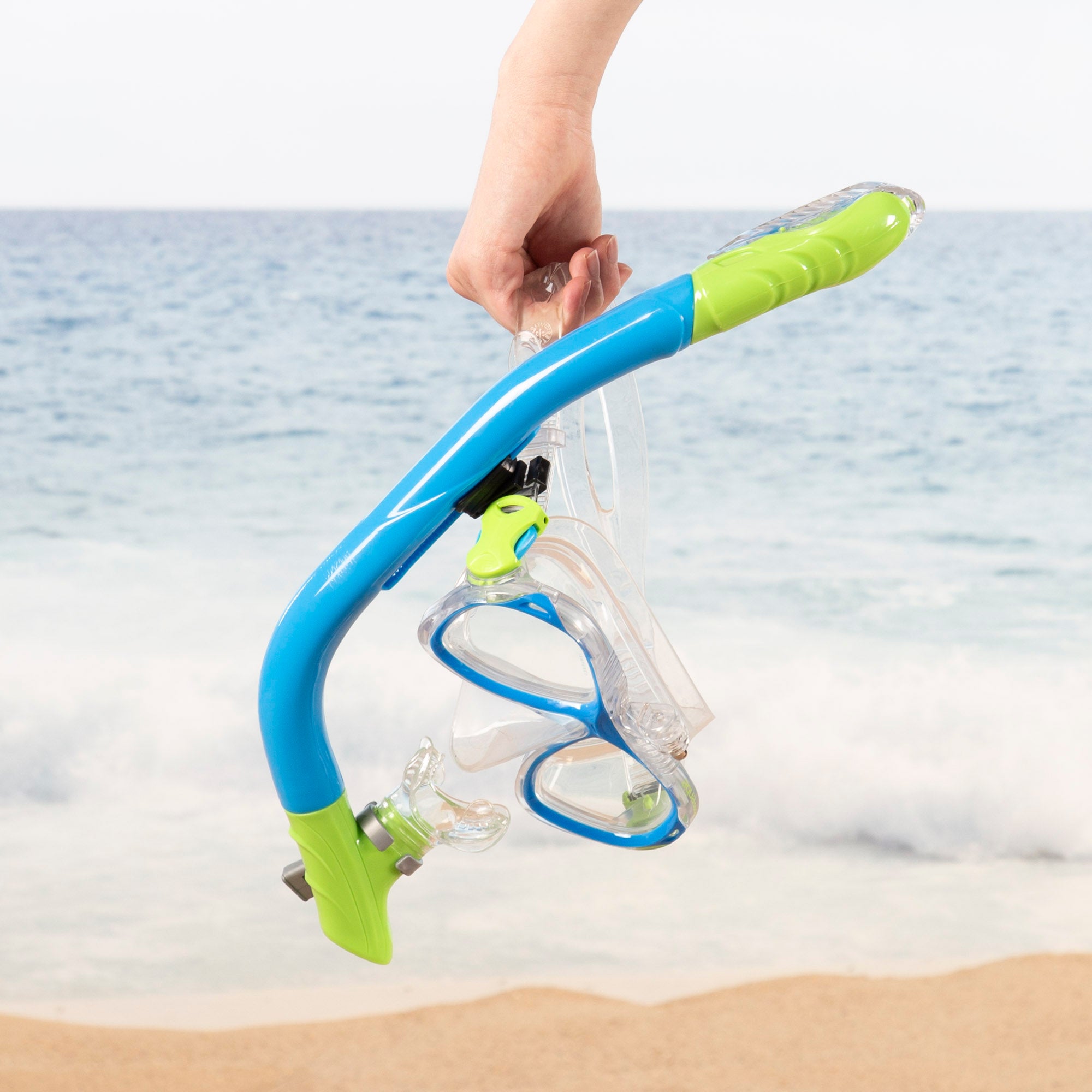 Aqua Sport Set gafas de buceo y tubo niños con soporte cámara