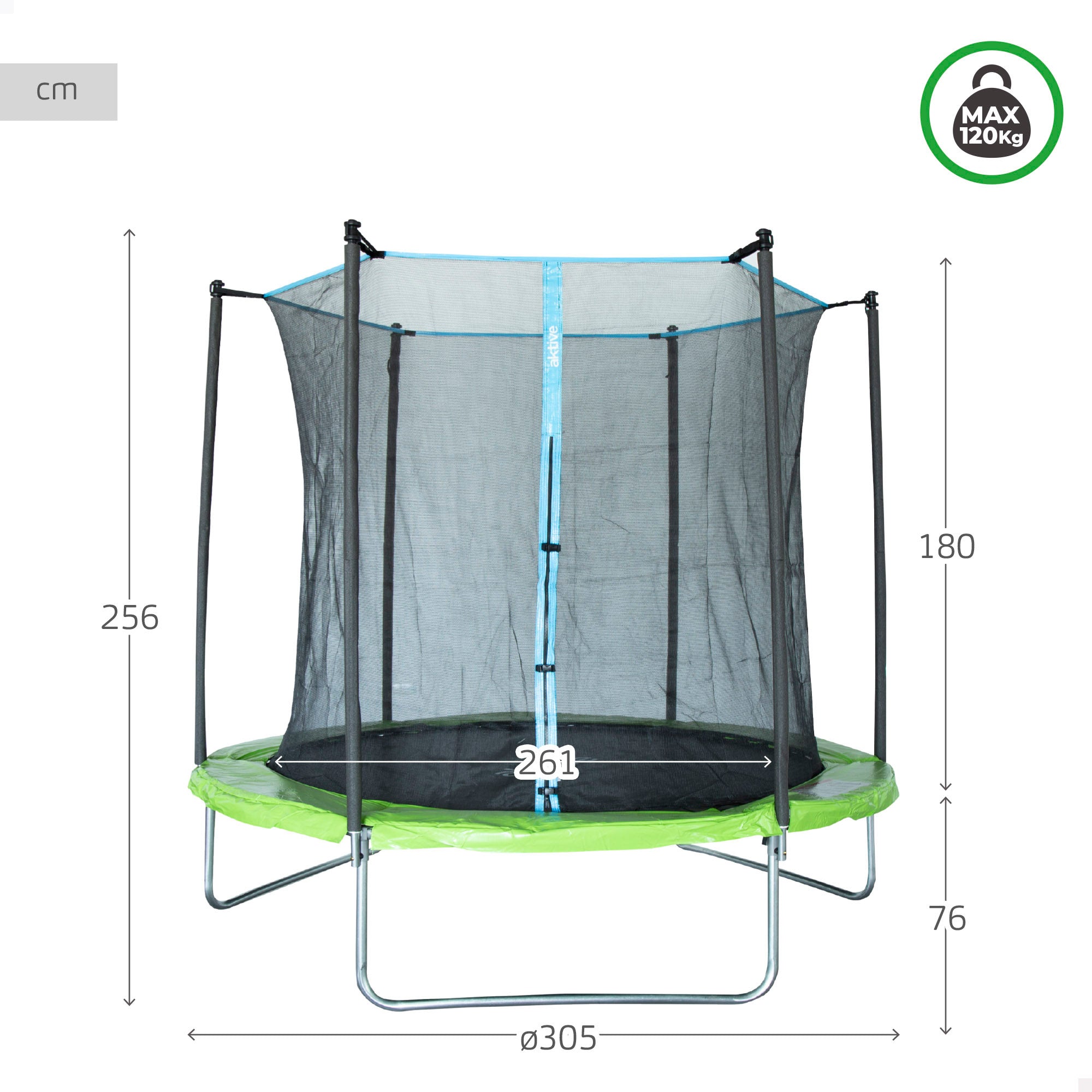 Cama elástica infantil exterior Ø261 cm Aktive
