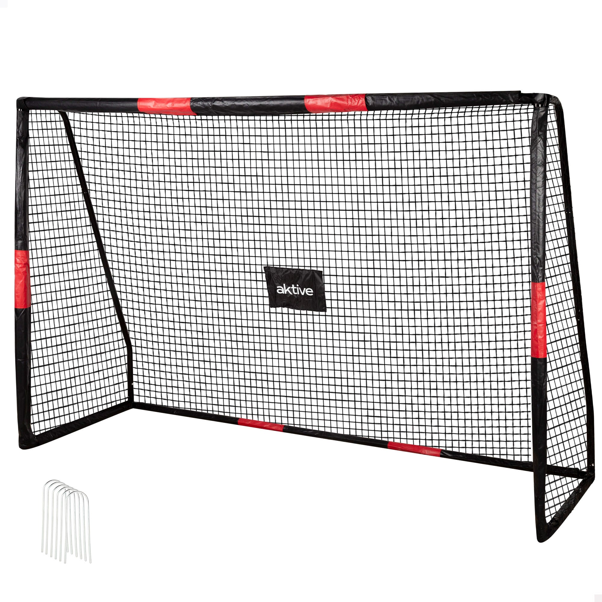 Aktive Portería de fútbol 2,5 m estructura con protección, red y piquetas