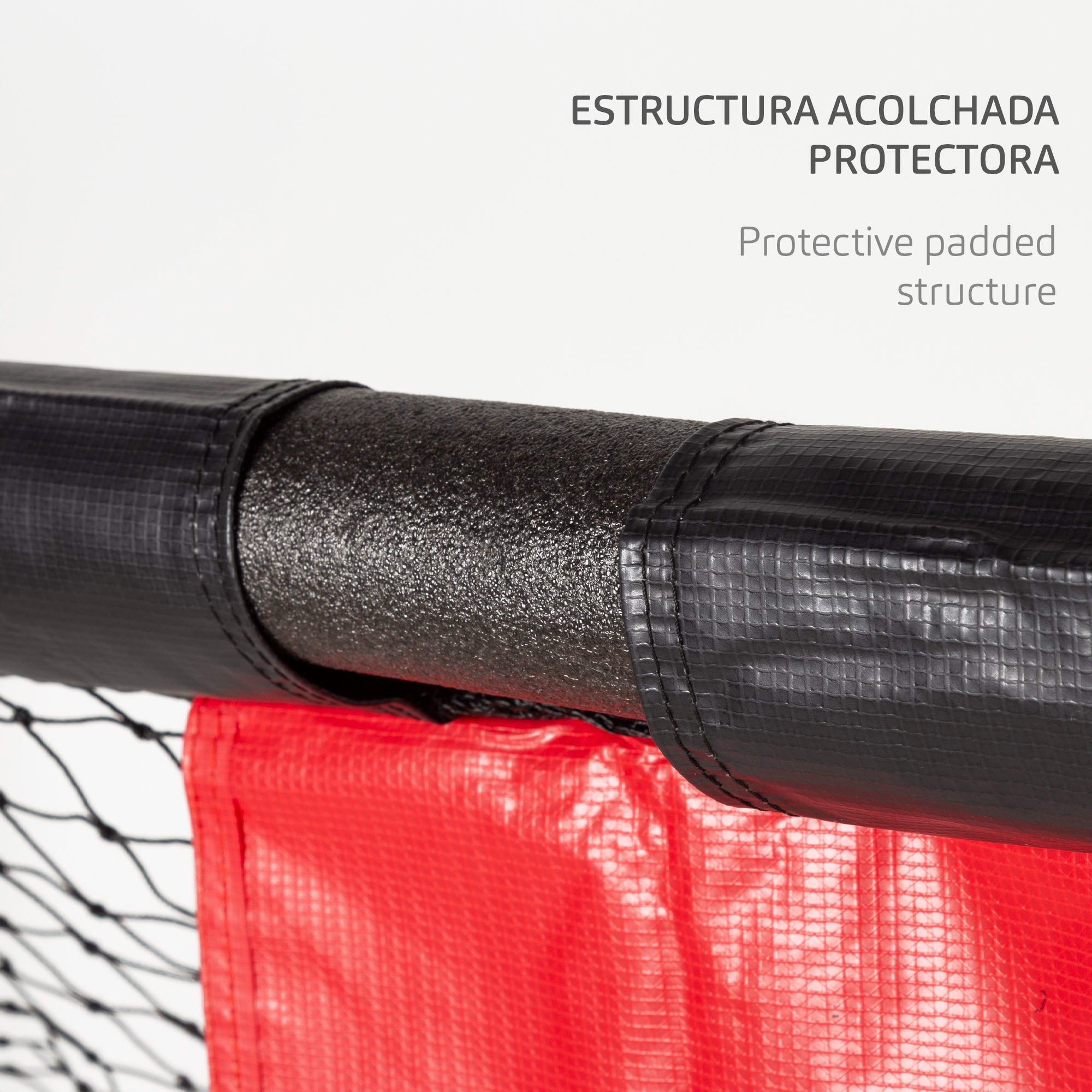 Aktive Portería de fútbol 3 m estructura con protección, red y piquetas