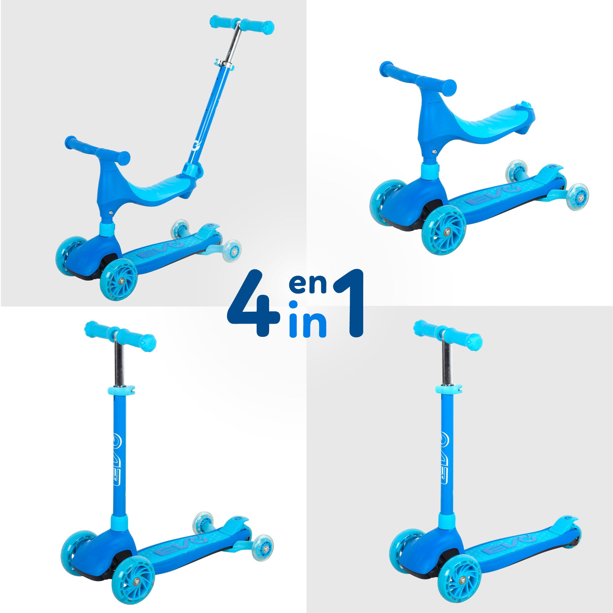 Patinete evolutivo 4 en 1 azul EVO