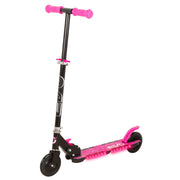 Trotinete EVO rosa com 2 rodas e luzes multicoloridas