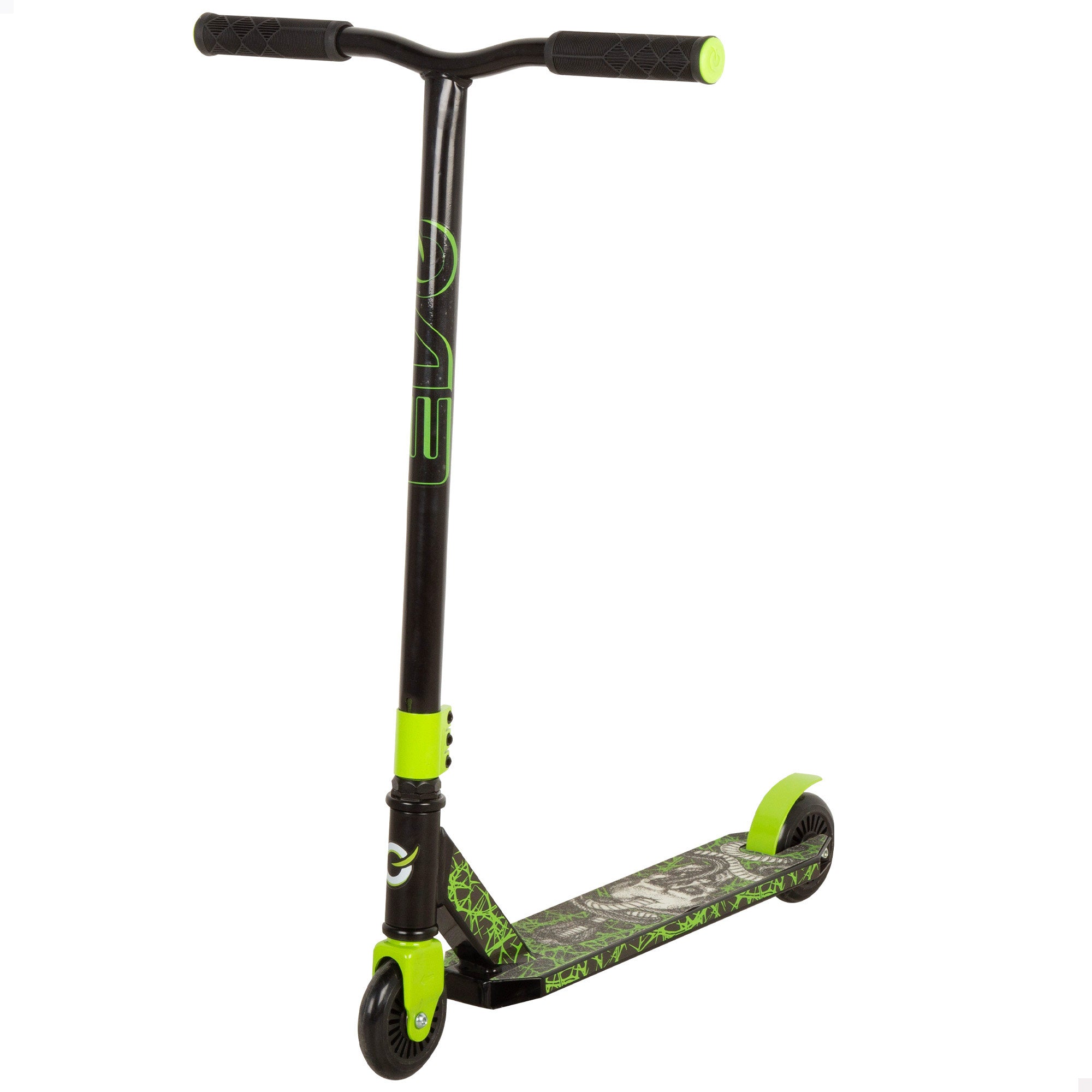 Patinete infantil manillar 360º negro y verde EVO