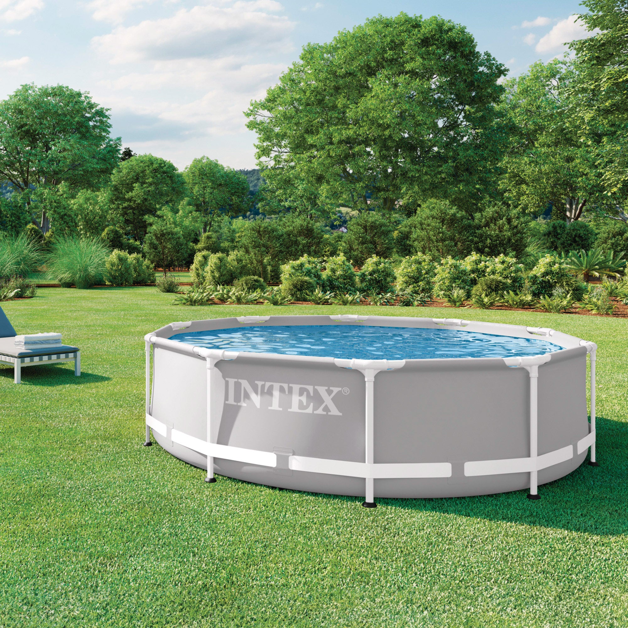 INTEX Piscina elevada redonda Prism Frame 305x76 cm