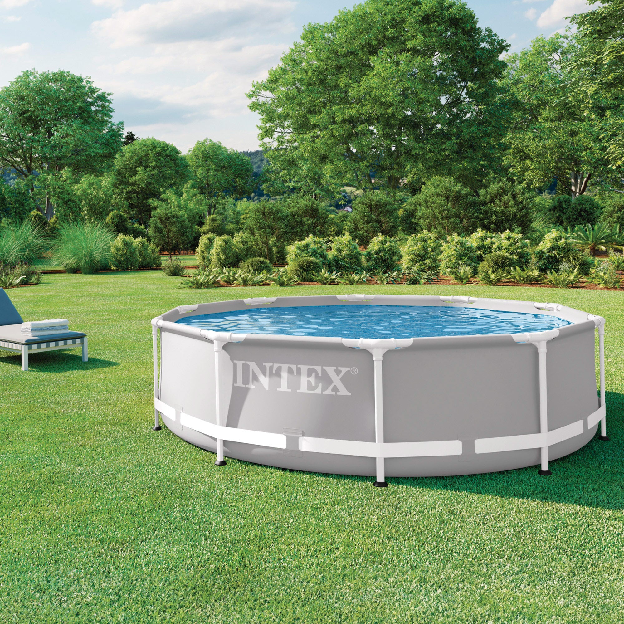 Piscina redonda desmontável INTEX Prism Frame 305x76 cm com bomba de filtro