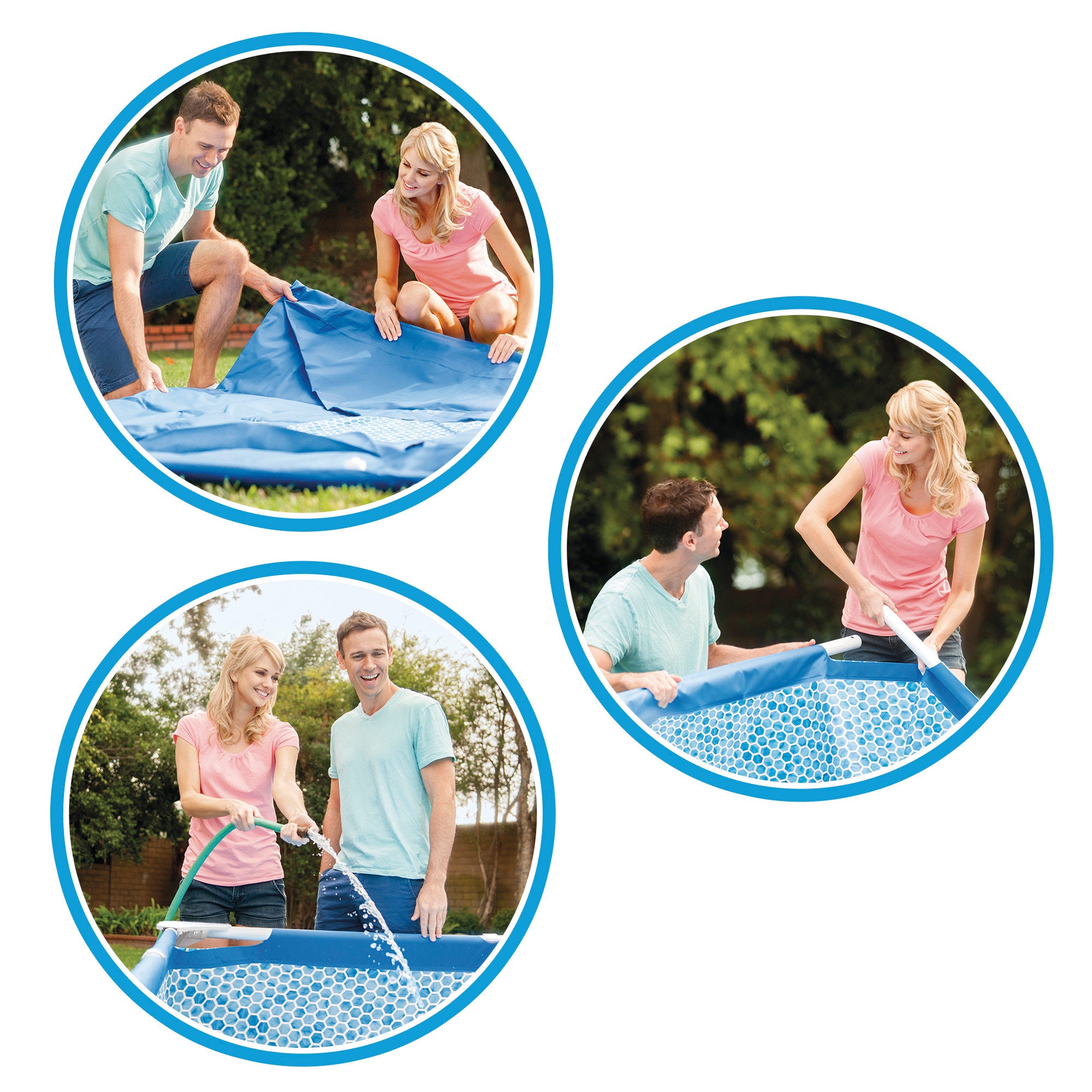 INTEX Piscina tubular redonda Metal Frame
