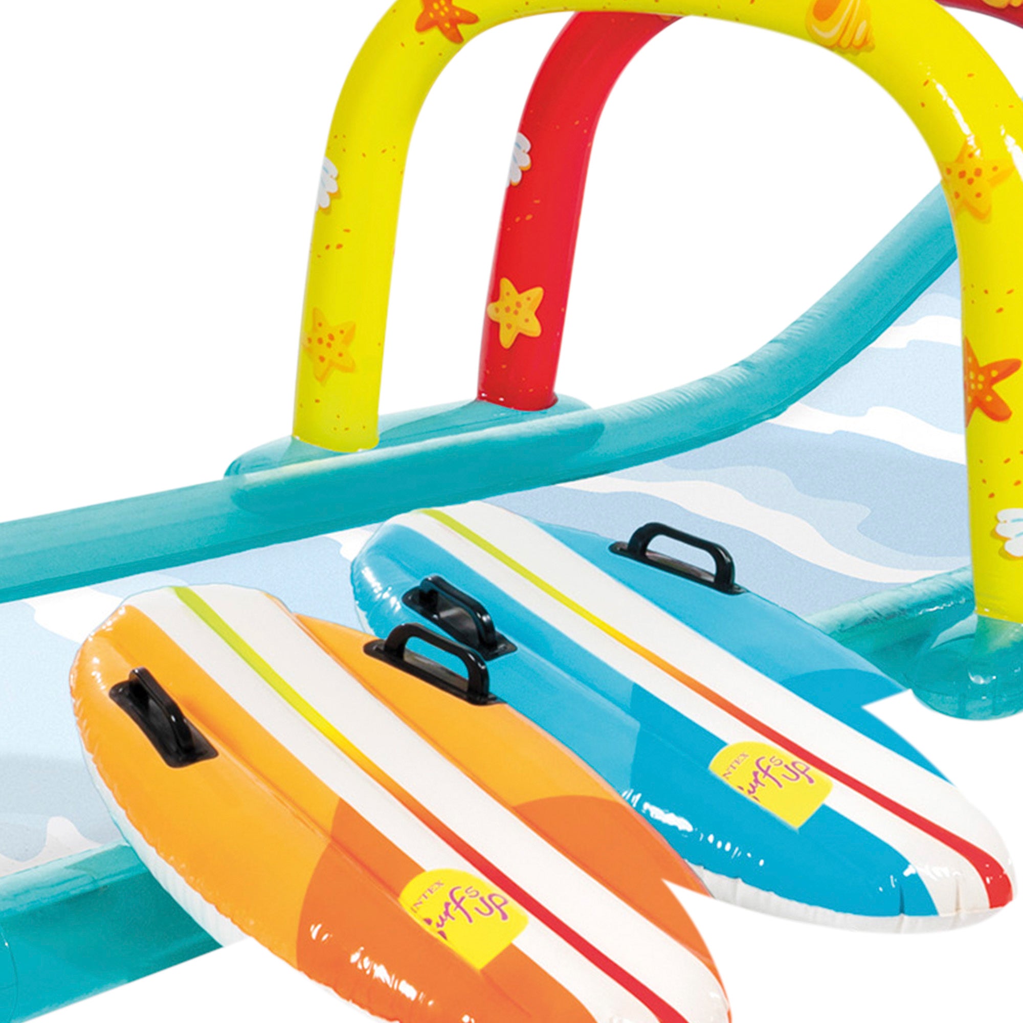 INTEX Pista deslizante agua con aspersor, tablas de surf y tobogán