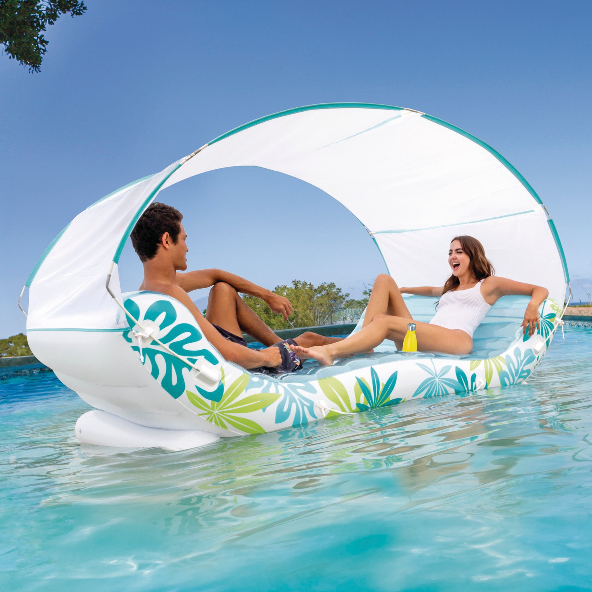 INTEX Colchoneta hinchable doble 224x150x165 cm