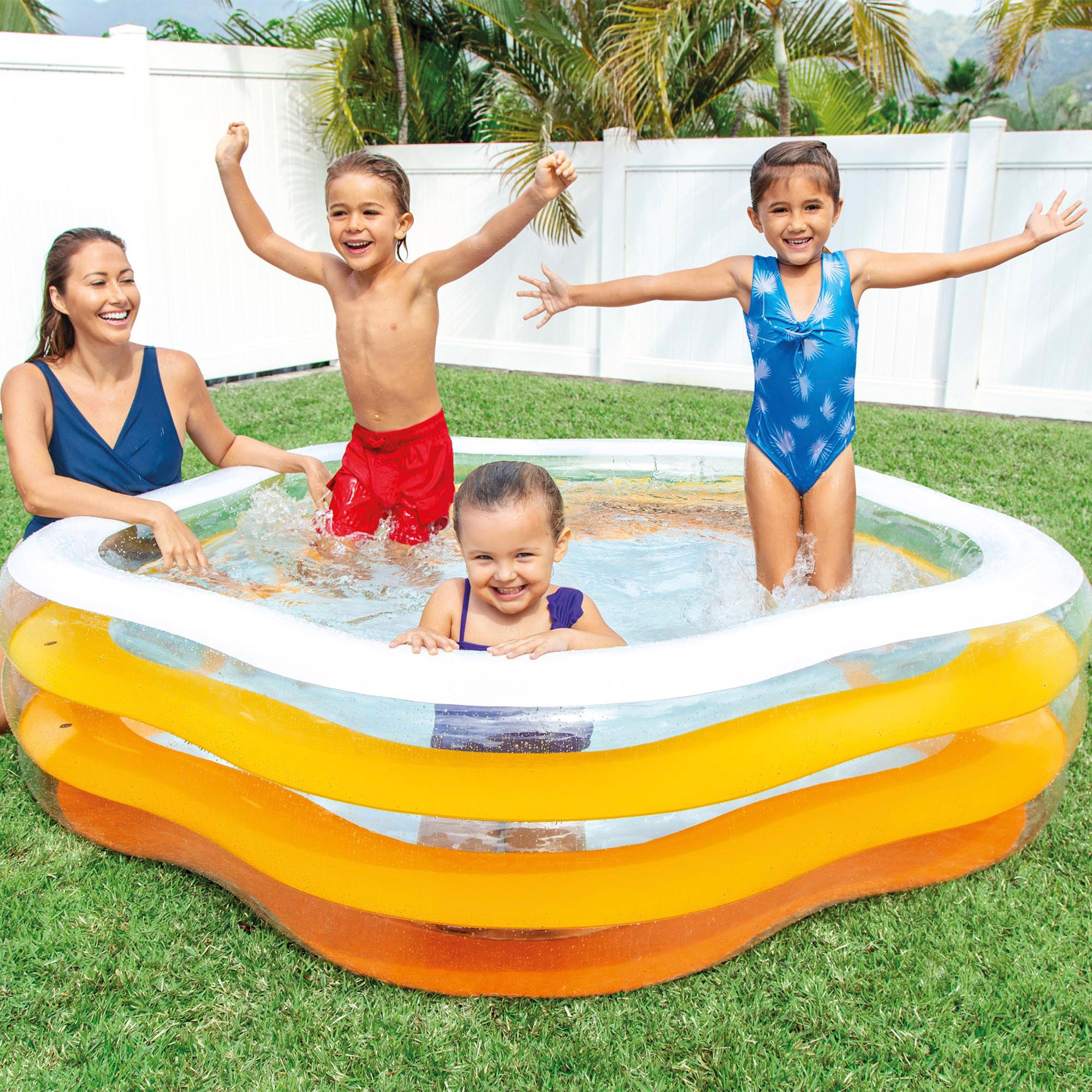 Piscina insuflável em forma de estrela INTEX 185x180x53 cm - 460 l
