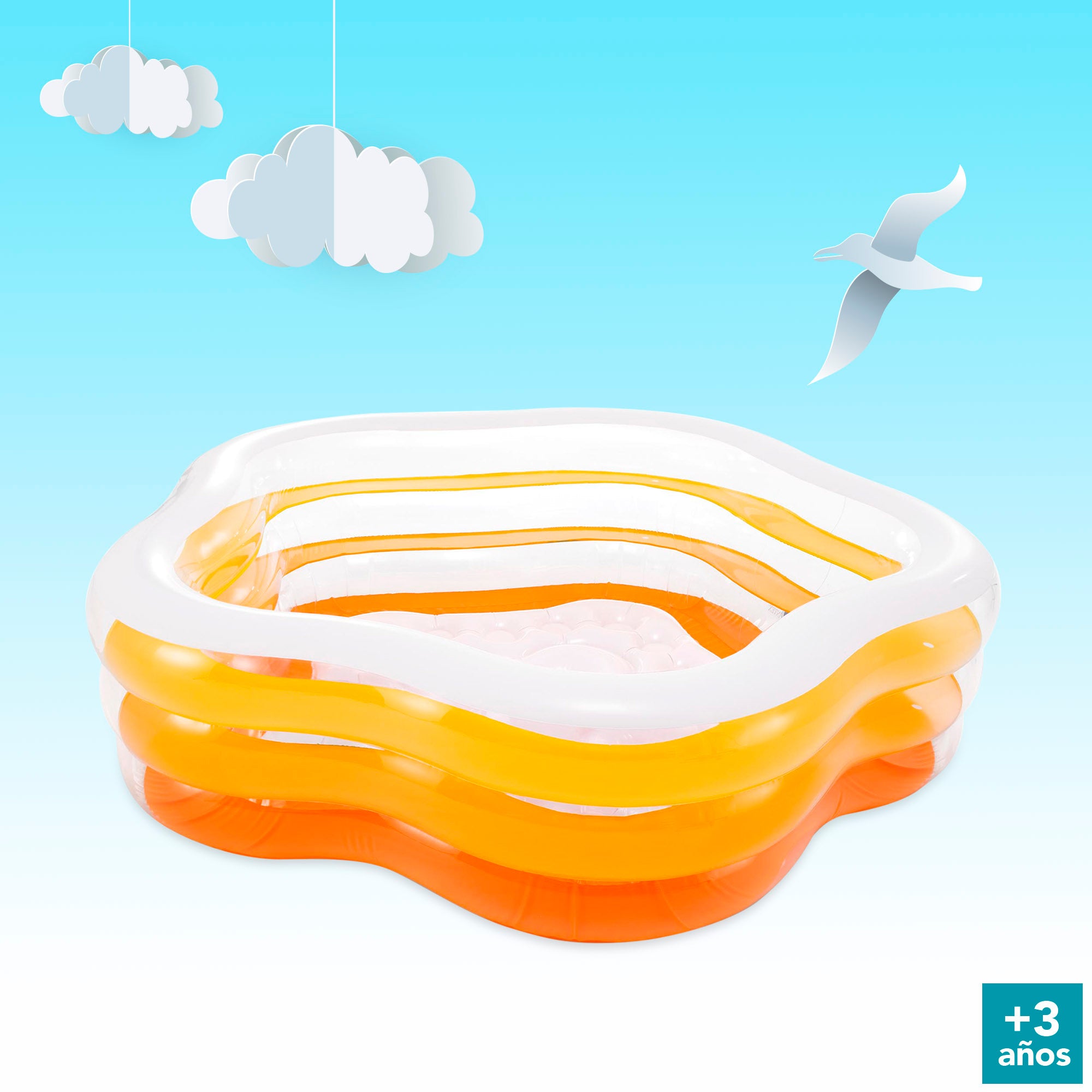 Piscina insuflável em forma de estrela INTEX 185x180x53 cm - 460 l