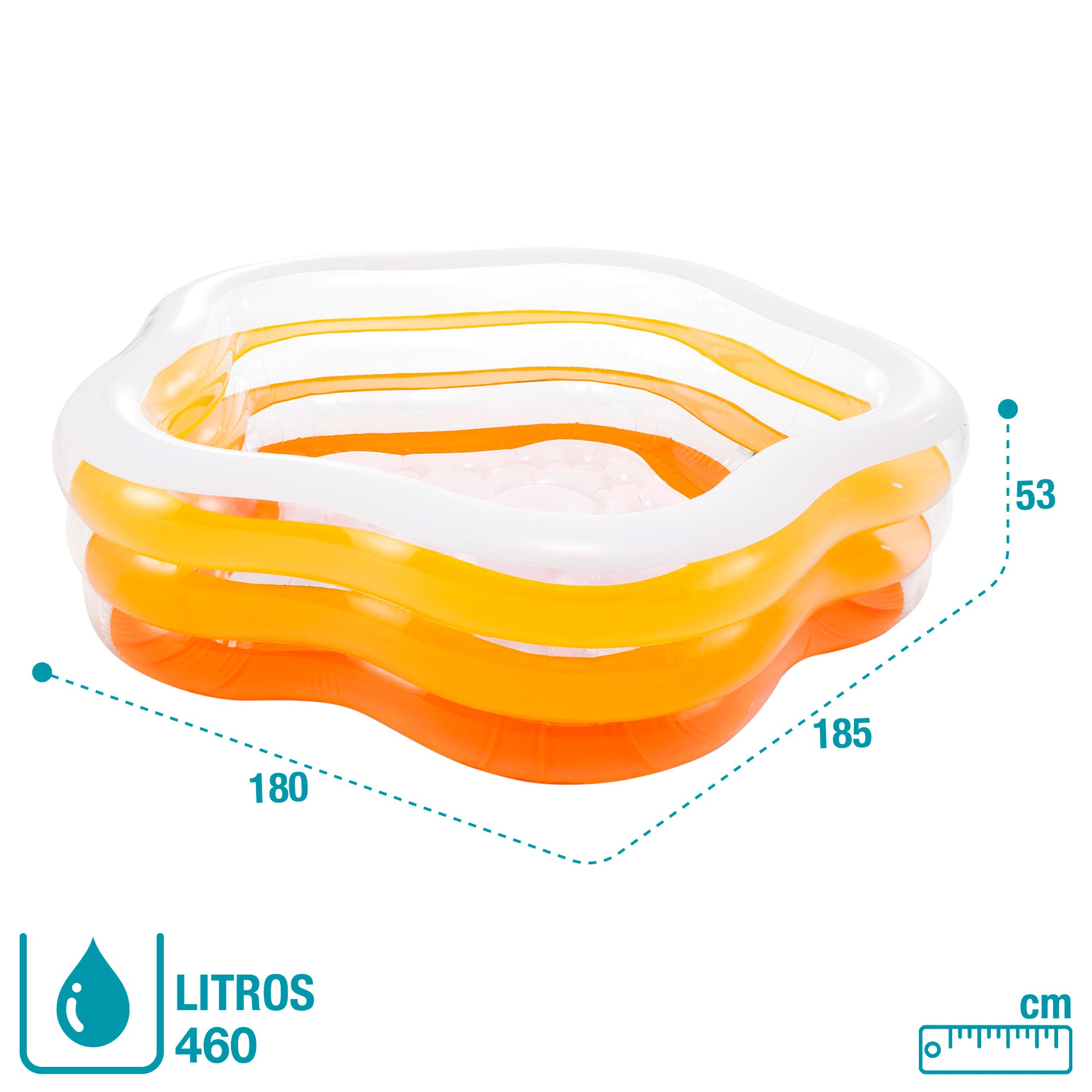 Piscina insuflável em forma de estrela INTEX 185x180x53 cm - 460 l