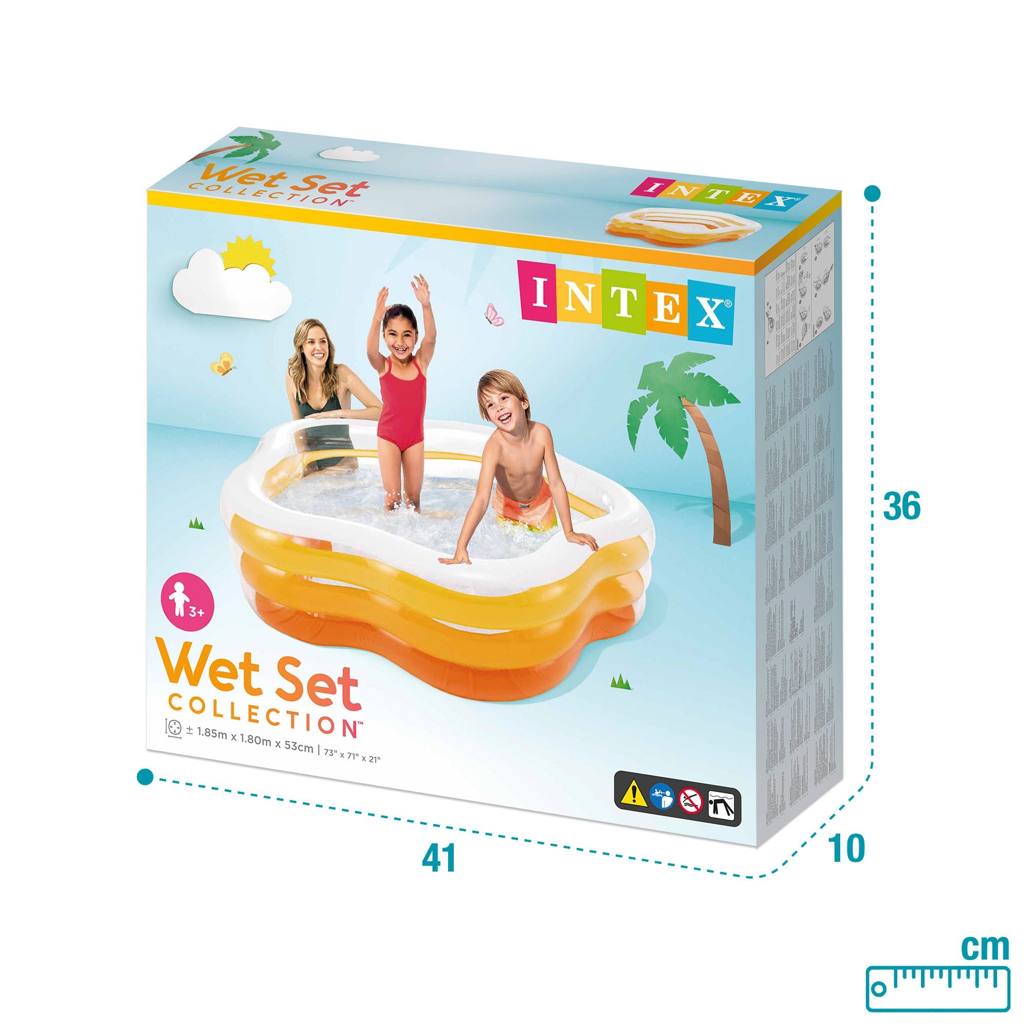Piscina insuflável em forma de estrela INTEX 185x180x53 cm - 460 l
