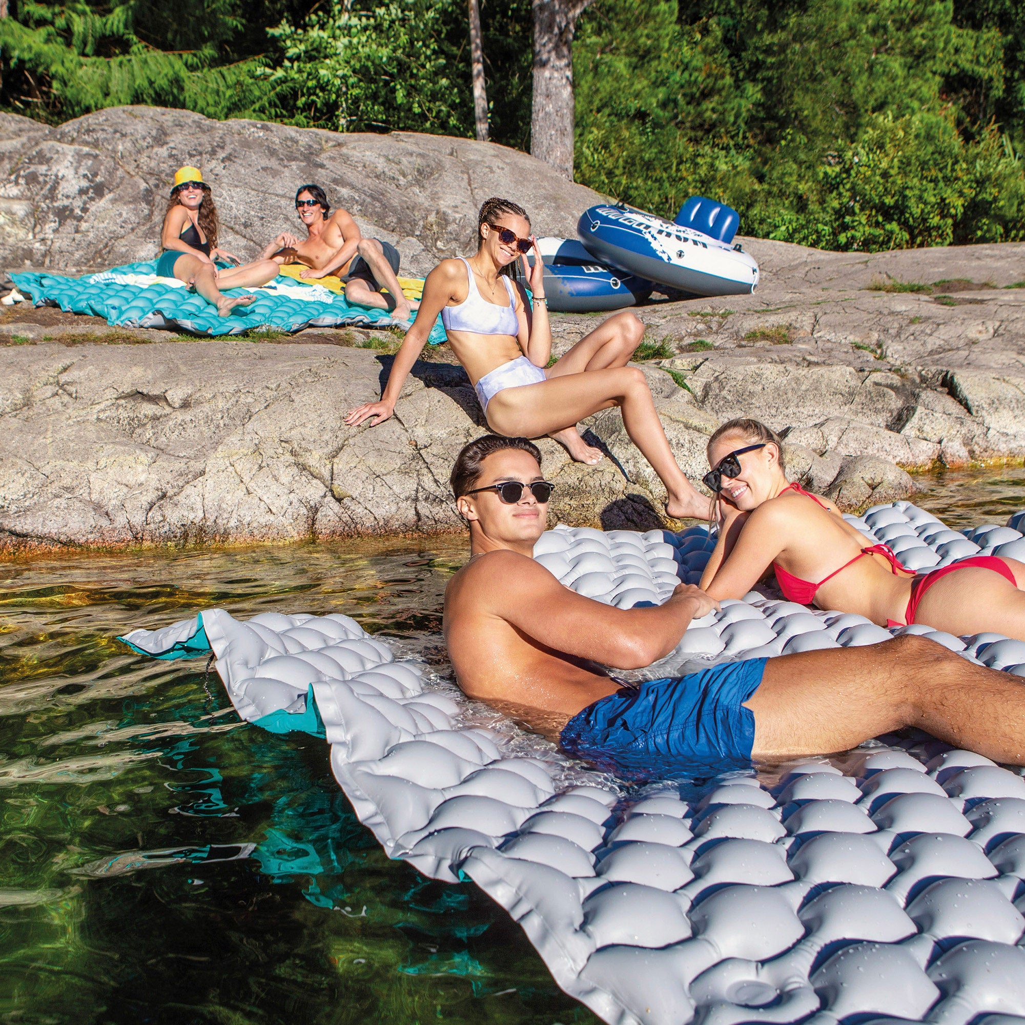 INTEX Colchoneta hinchable para 3 personas 290x226 cm