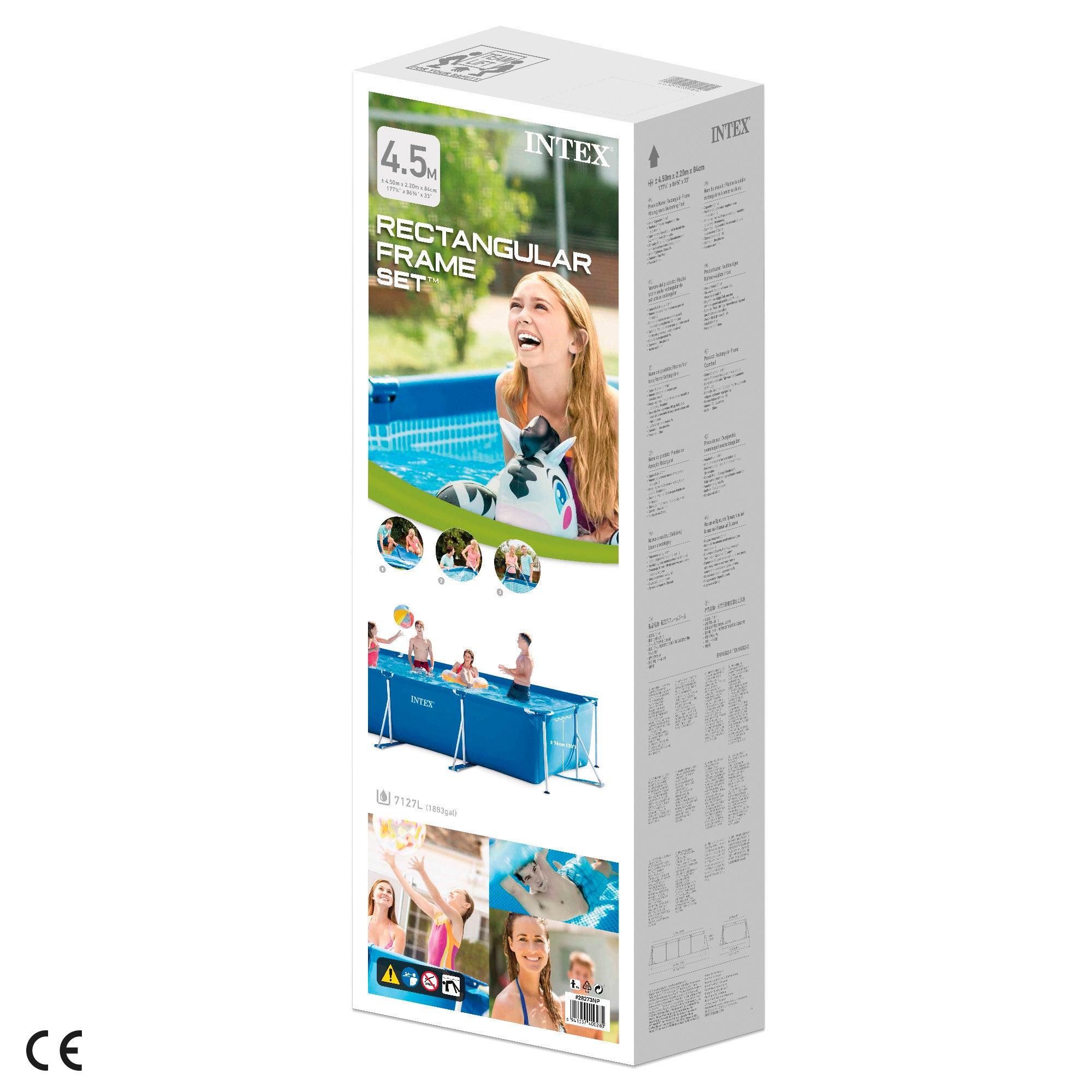 INTEX Piscina desmontable tubular Small Frame 450x220x84 cm - 7.127 l