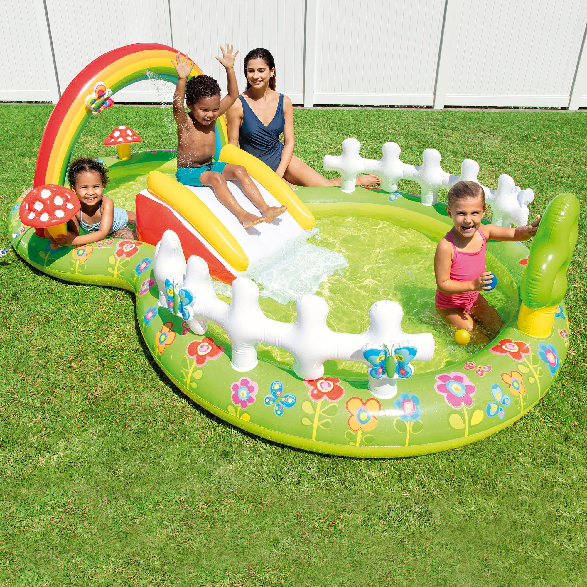 INTEX Centro de juegos jardín con tobogán 290x180x104 cm