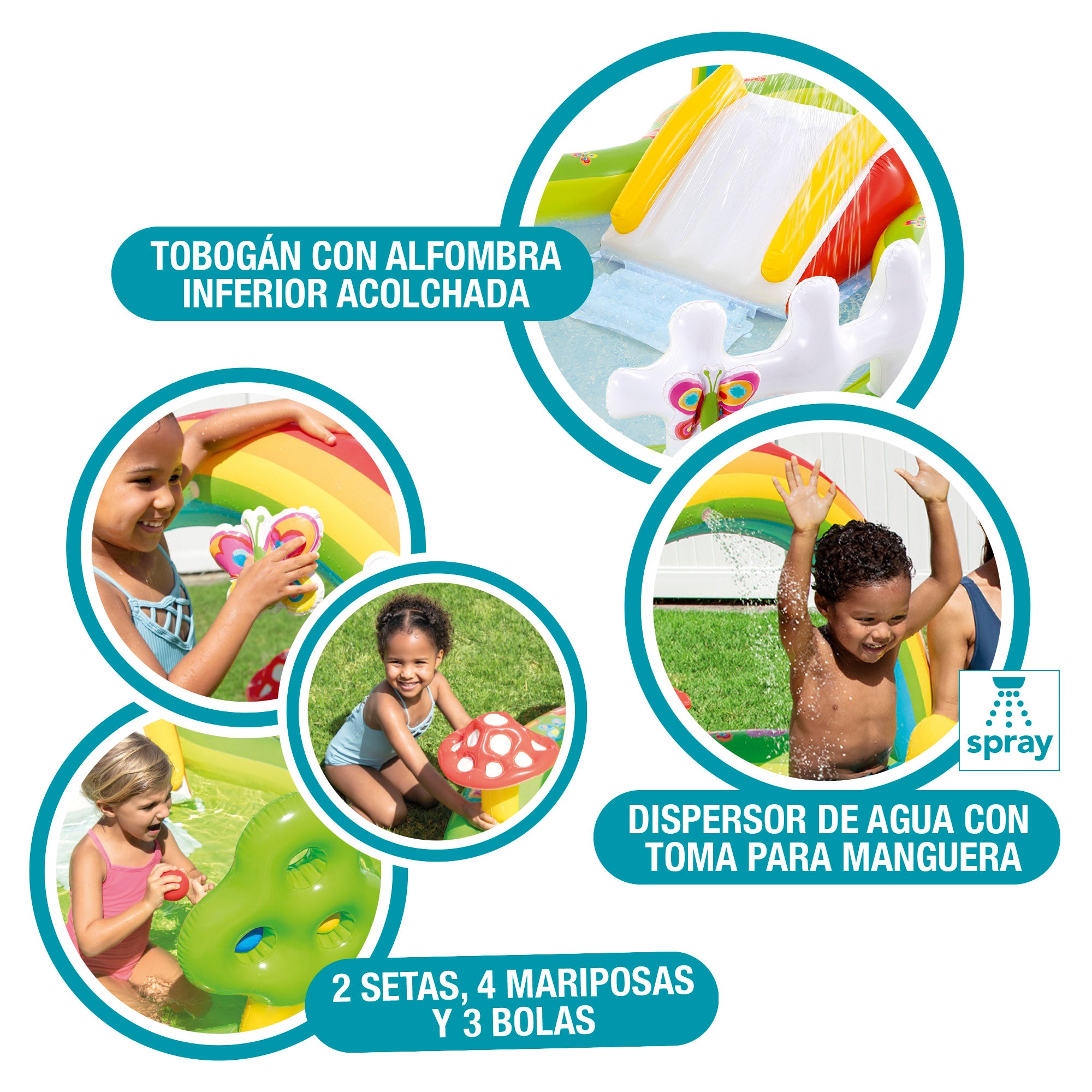 INTEX Centro de juegos jardín con tobogán 290x180x104 cm