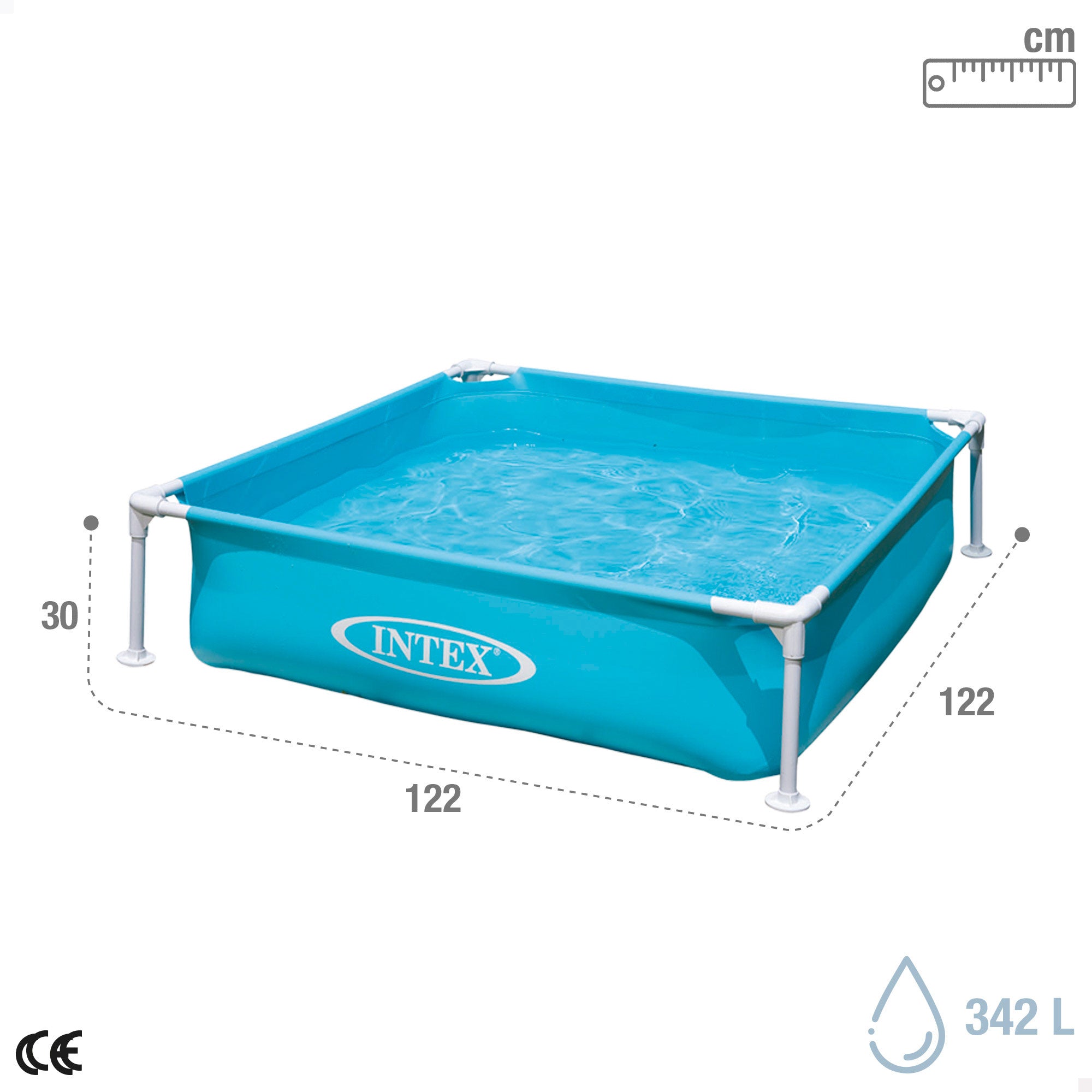 Piscina pequena desmontável INTEX Mini, 122x30 cm - 342 litros