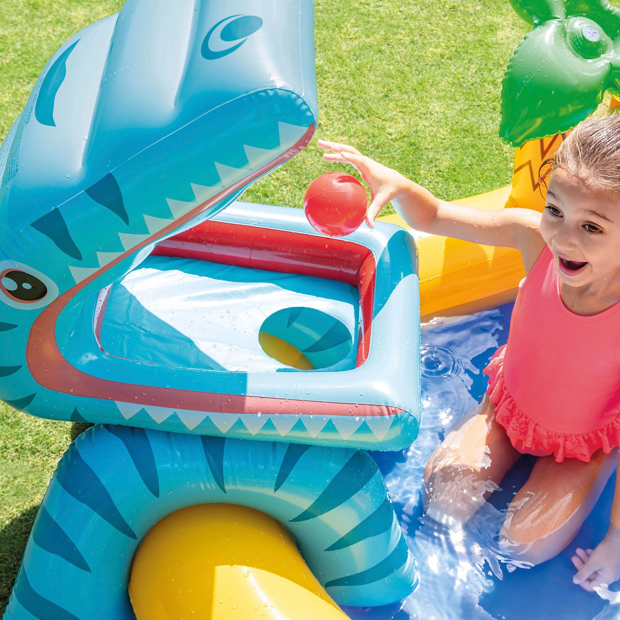 INTEX Centro juegos hinchable dinosaurio 249x191x109 cm 272l