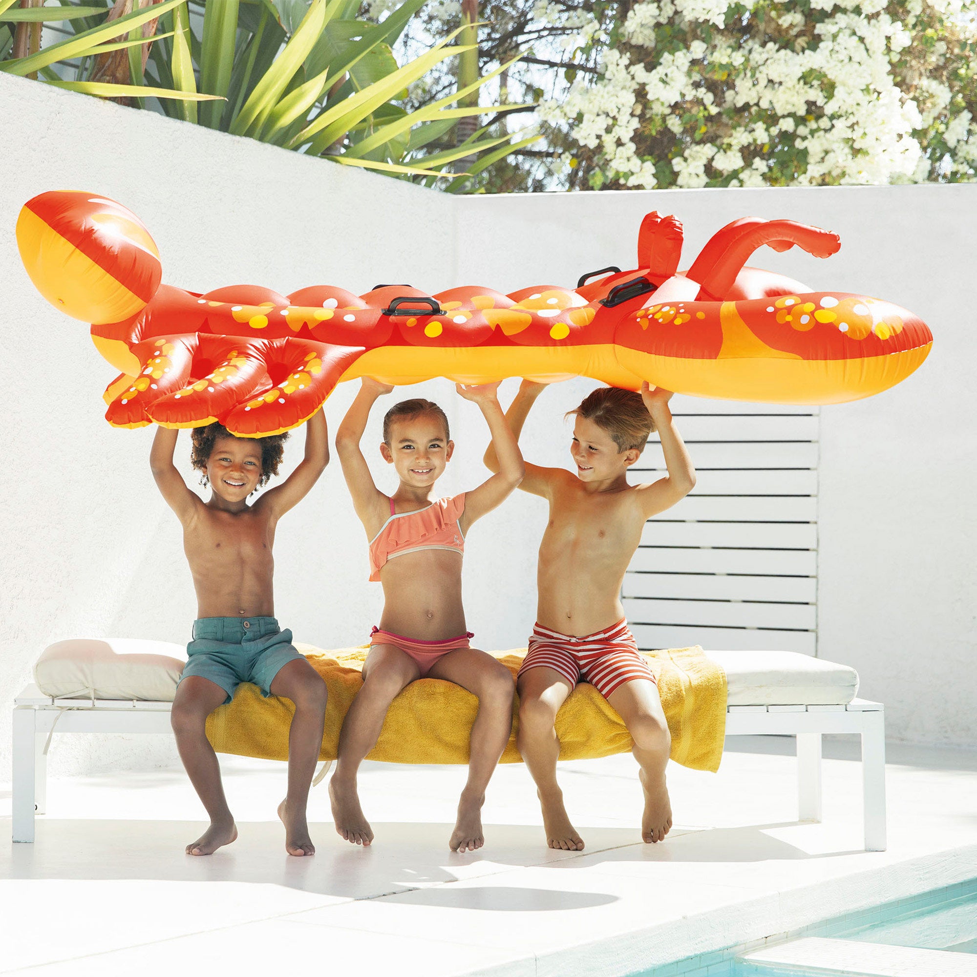 INTEX Colchoneta hinchable forma de langosta