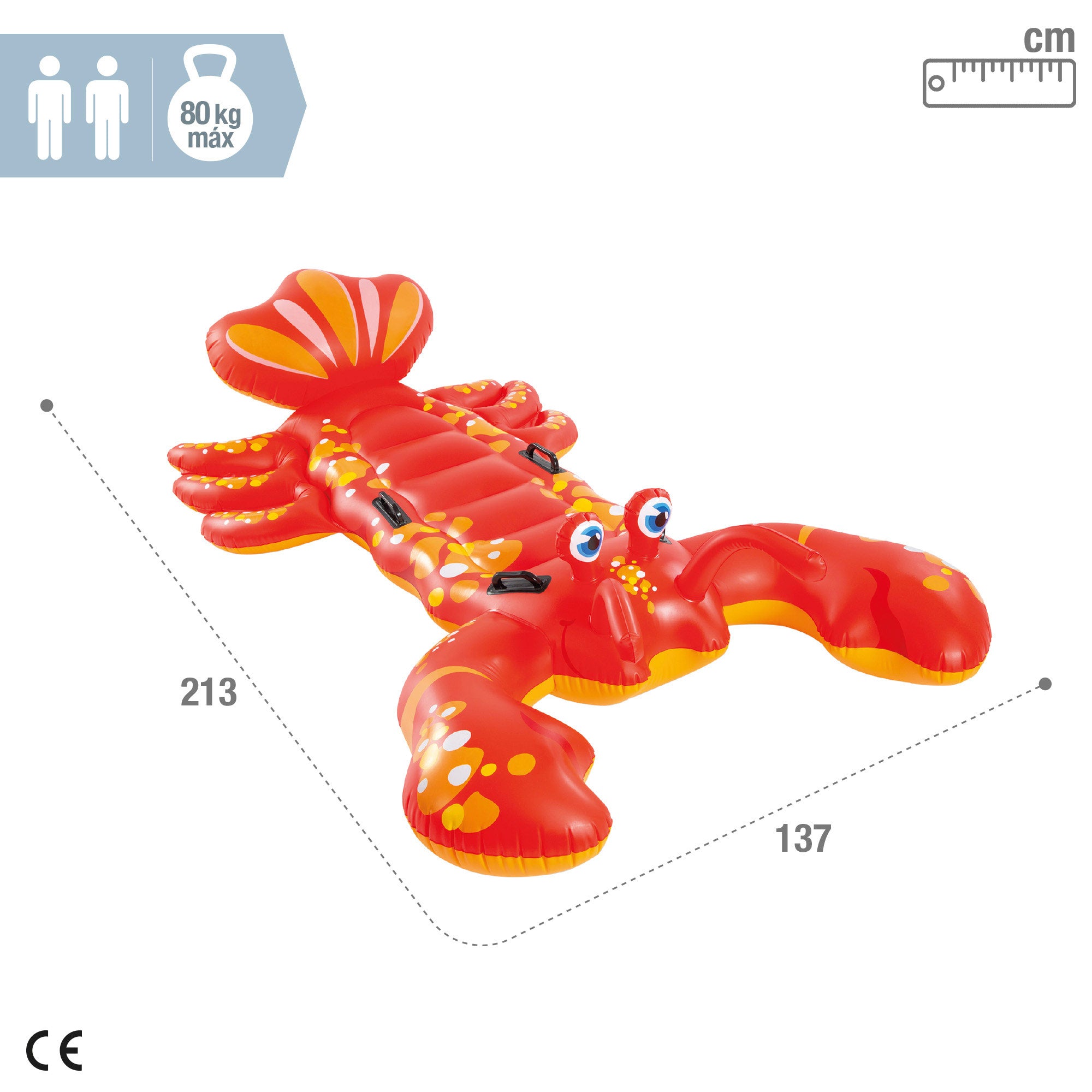 INTEX Colchoneta hinchable forma de langosta