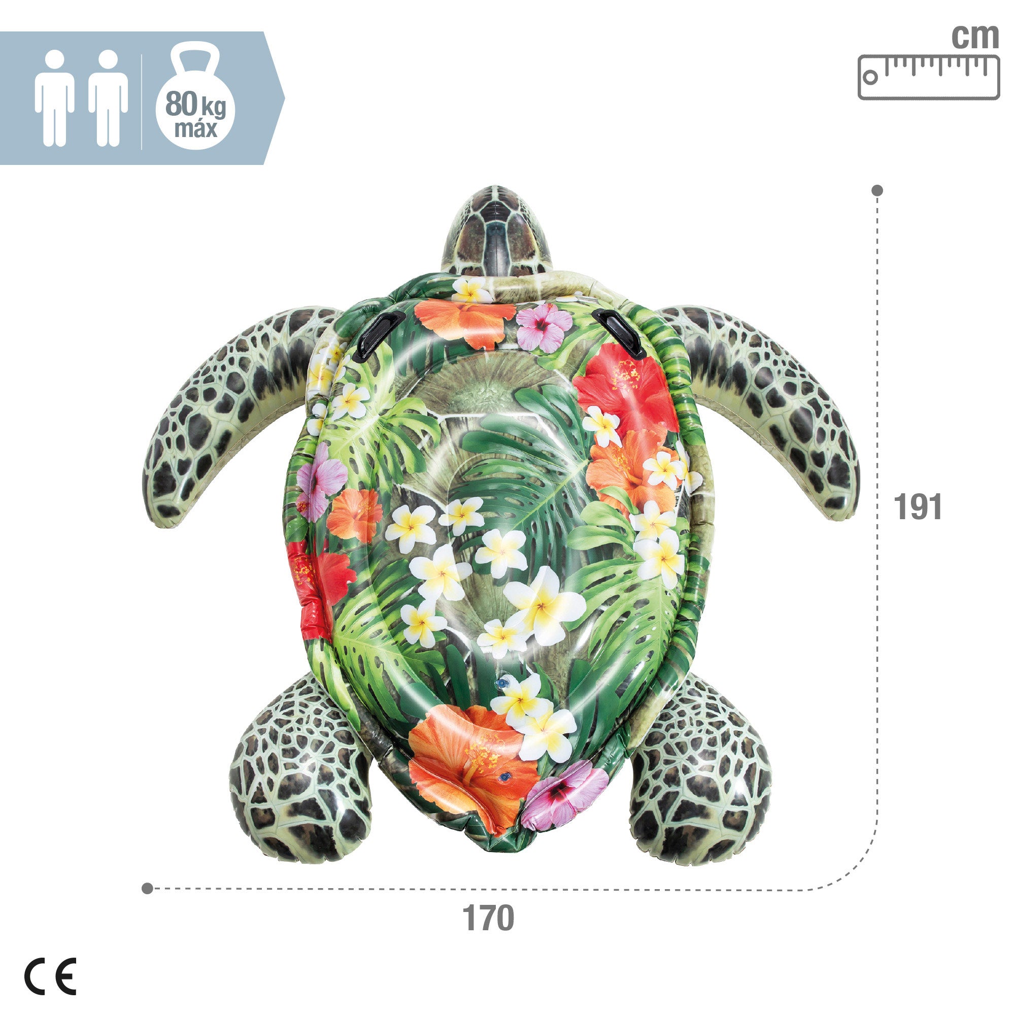 INTEX Tortuga hinchable grande 191x170 cm