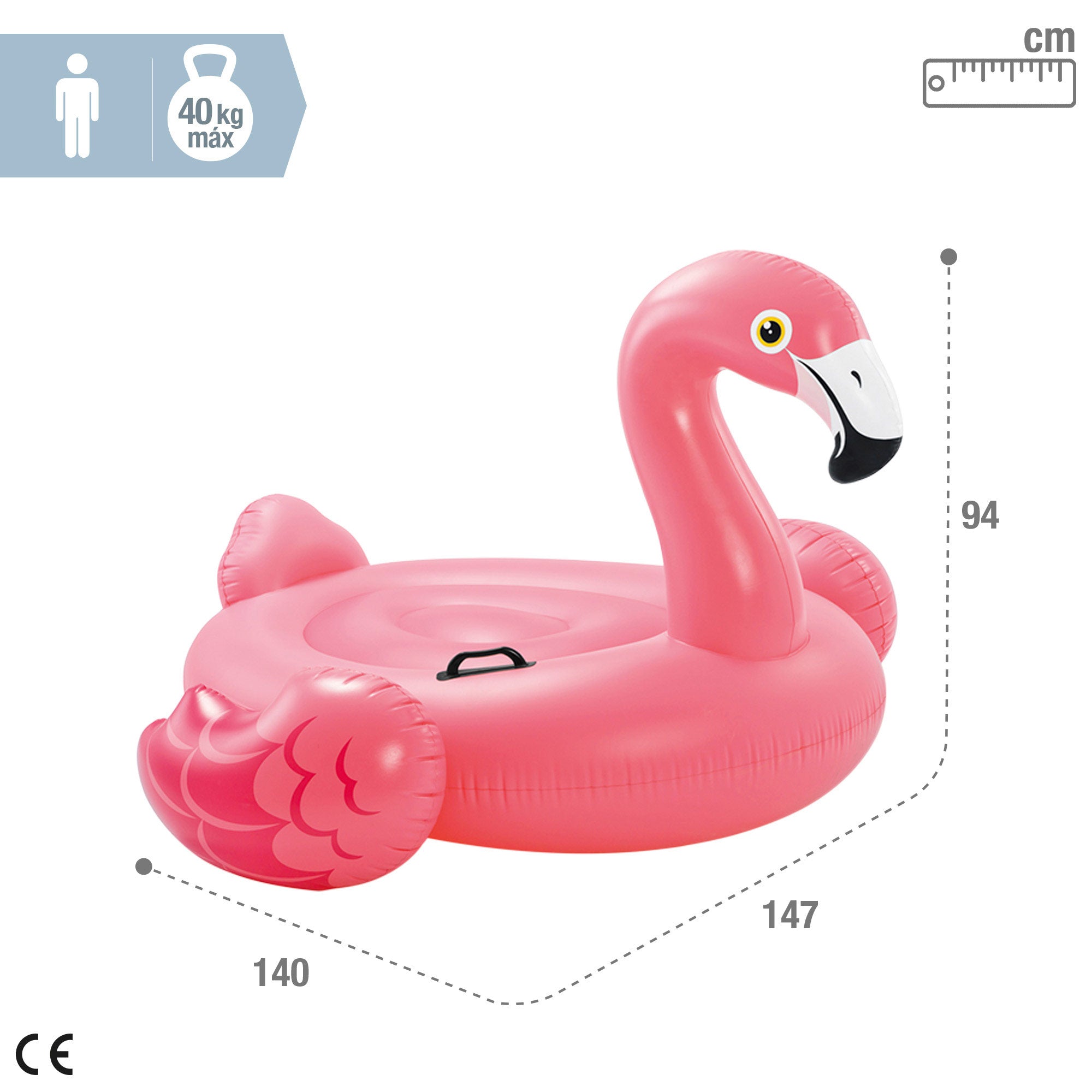 INTEX Flamenco hinchable 147x140x94 cm