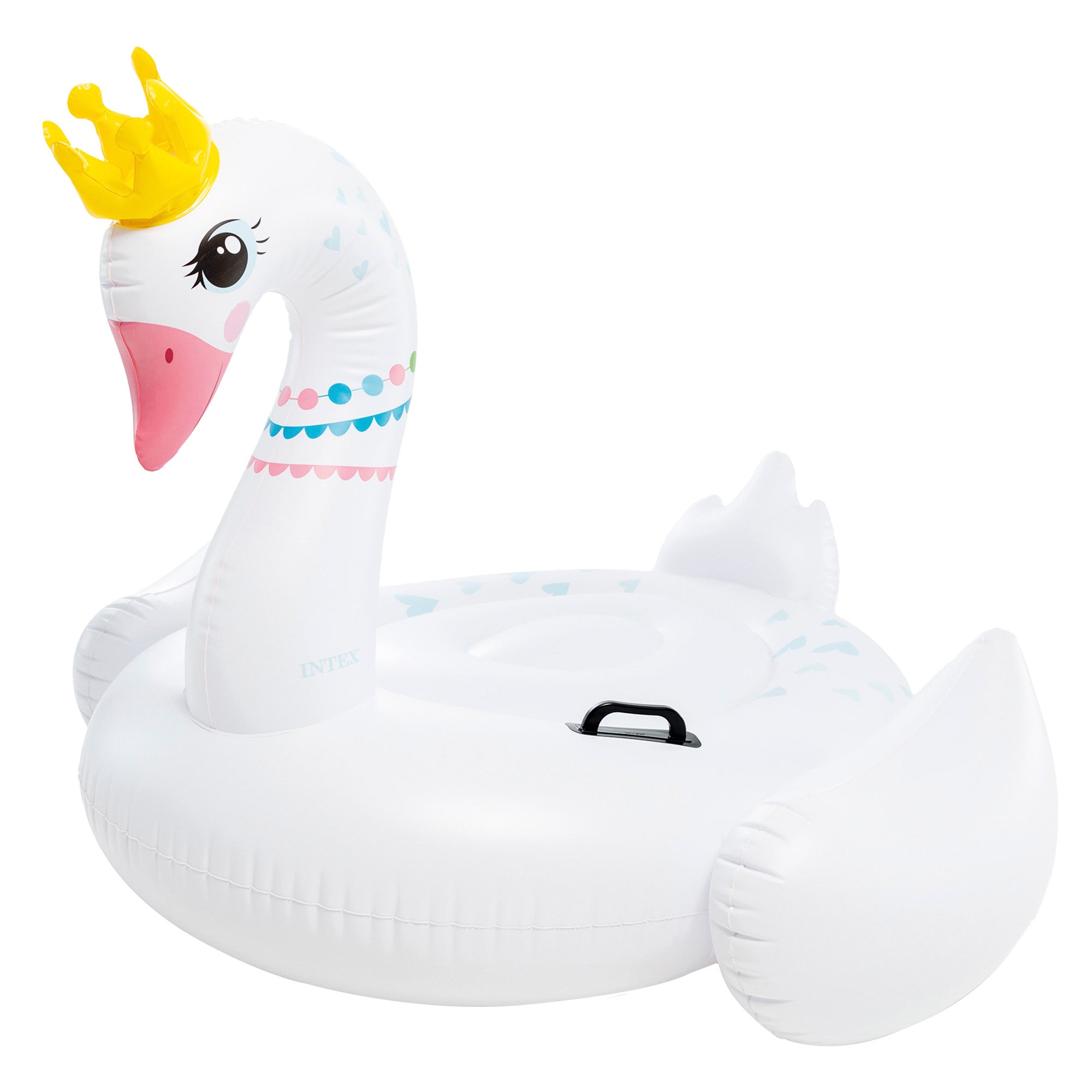 INTEX Flotador piscina cisne con asas 142x137x99 cm