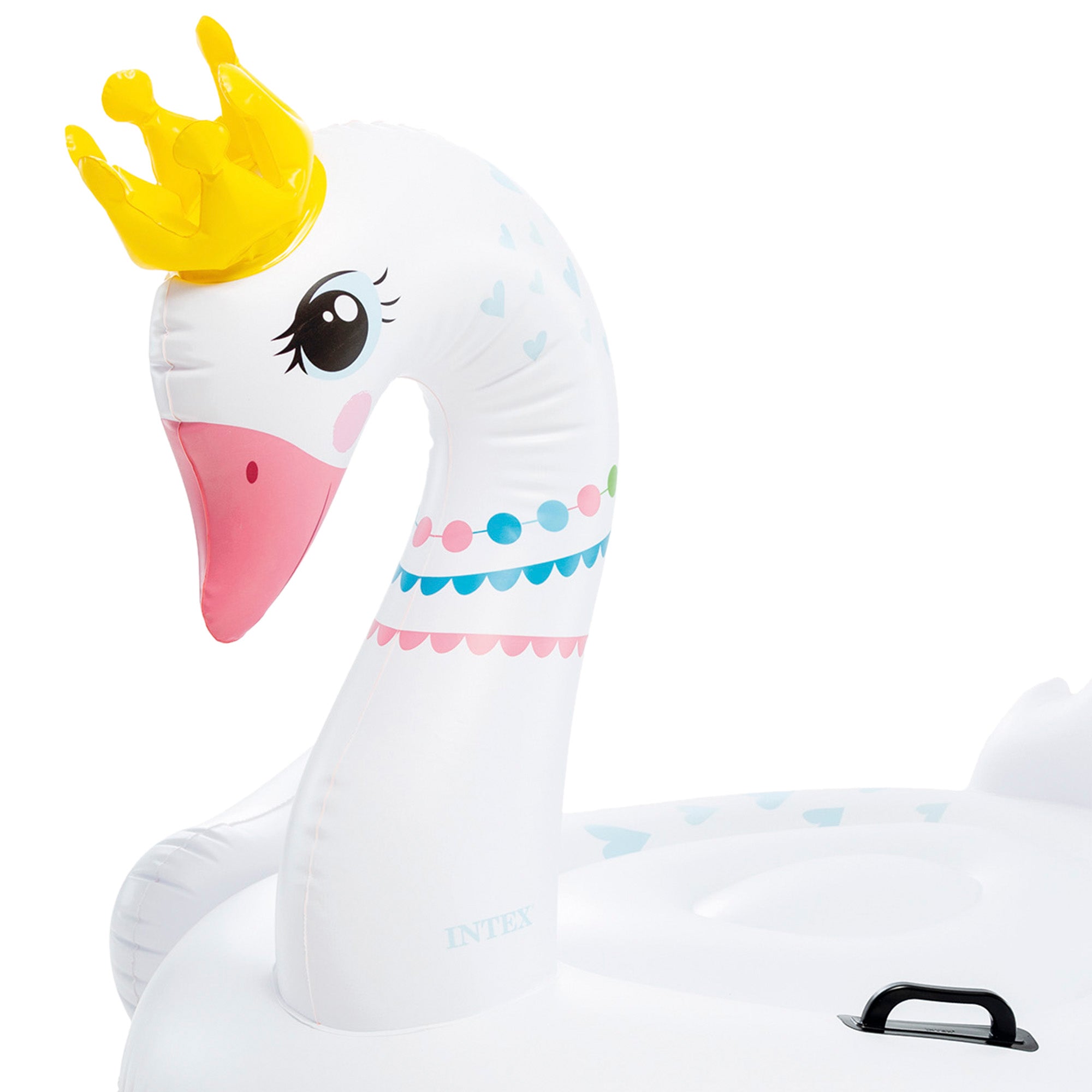 INTEX Flotador piscina cisne con asas 142x137x99 cm