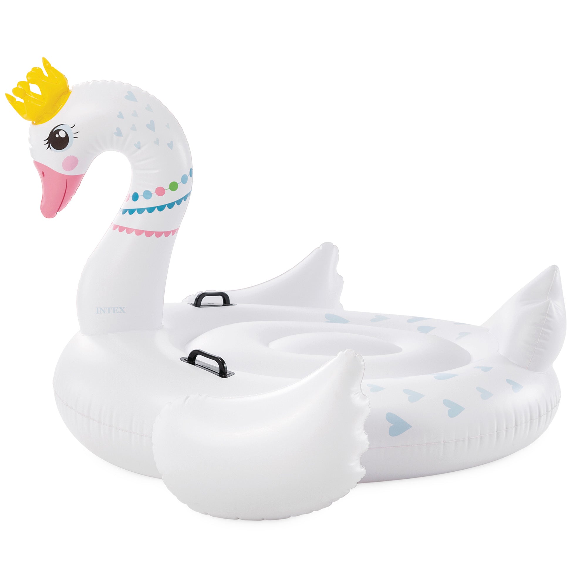 INTEX Flotador piscina cisne con asas 142x137x99 cm