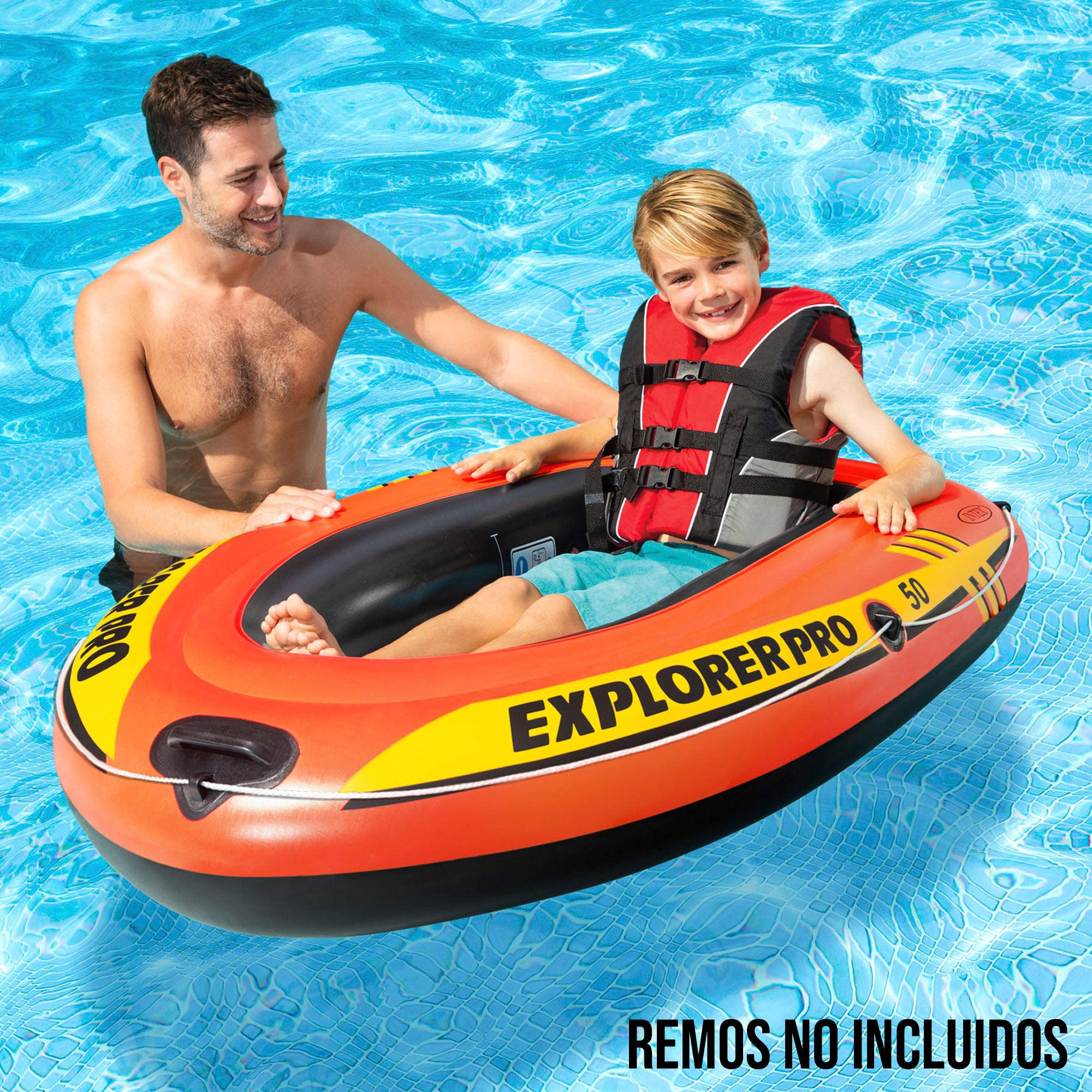 INTEX Barca hinchable explorer para niños - 137x85x23 cm