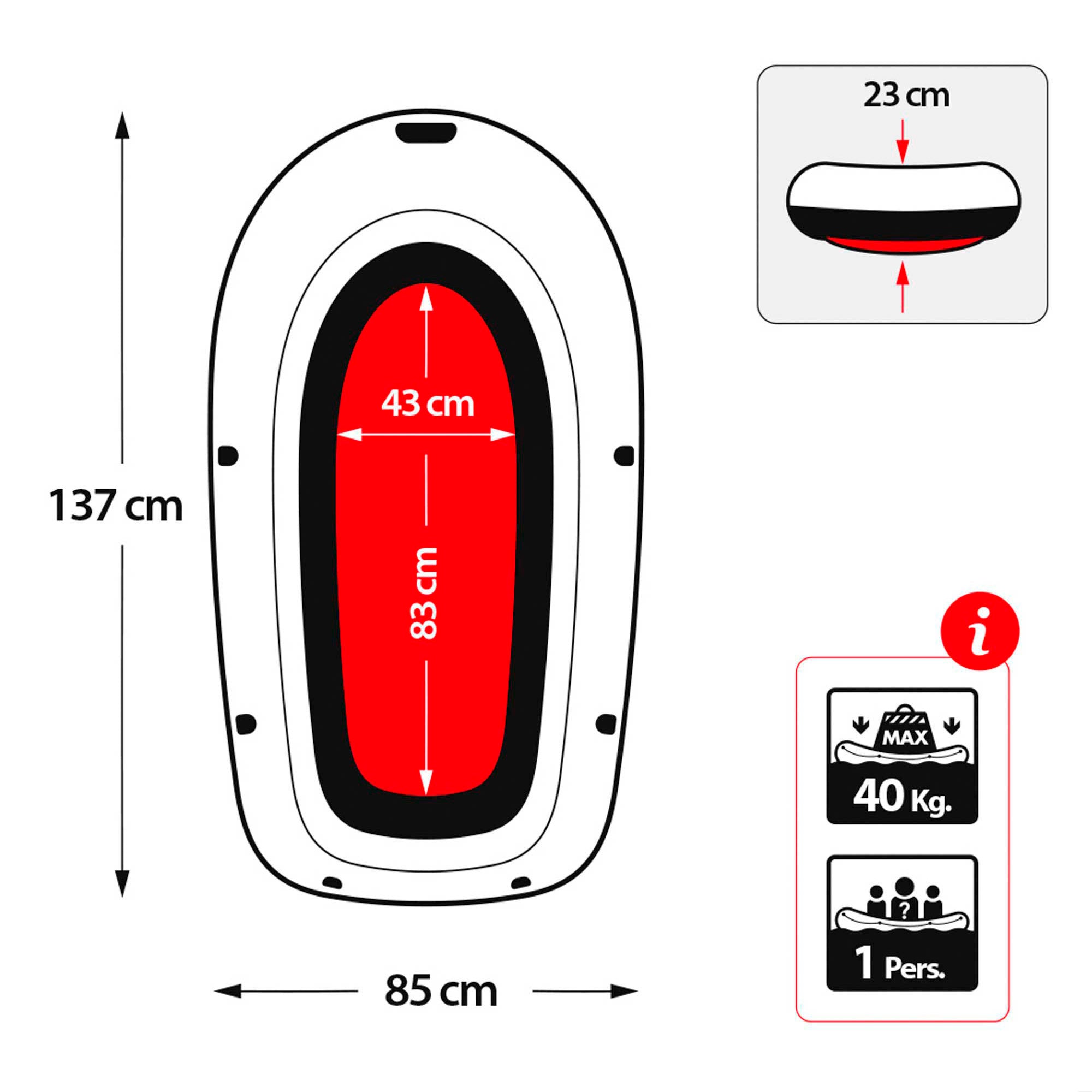 INTEX Barca hinchable explorer para niños - 137x85x23 cm