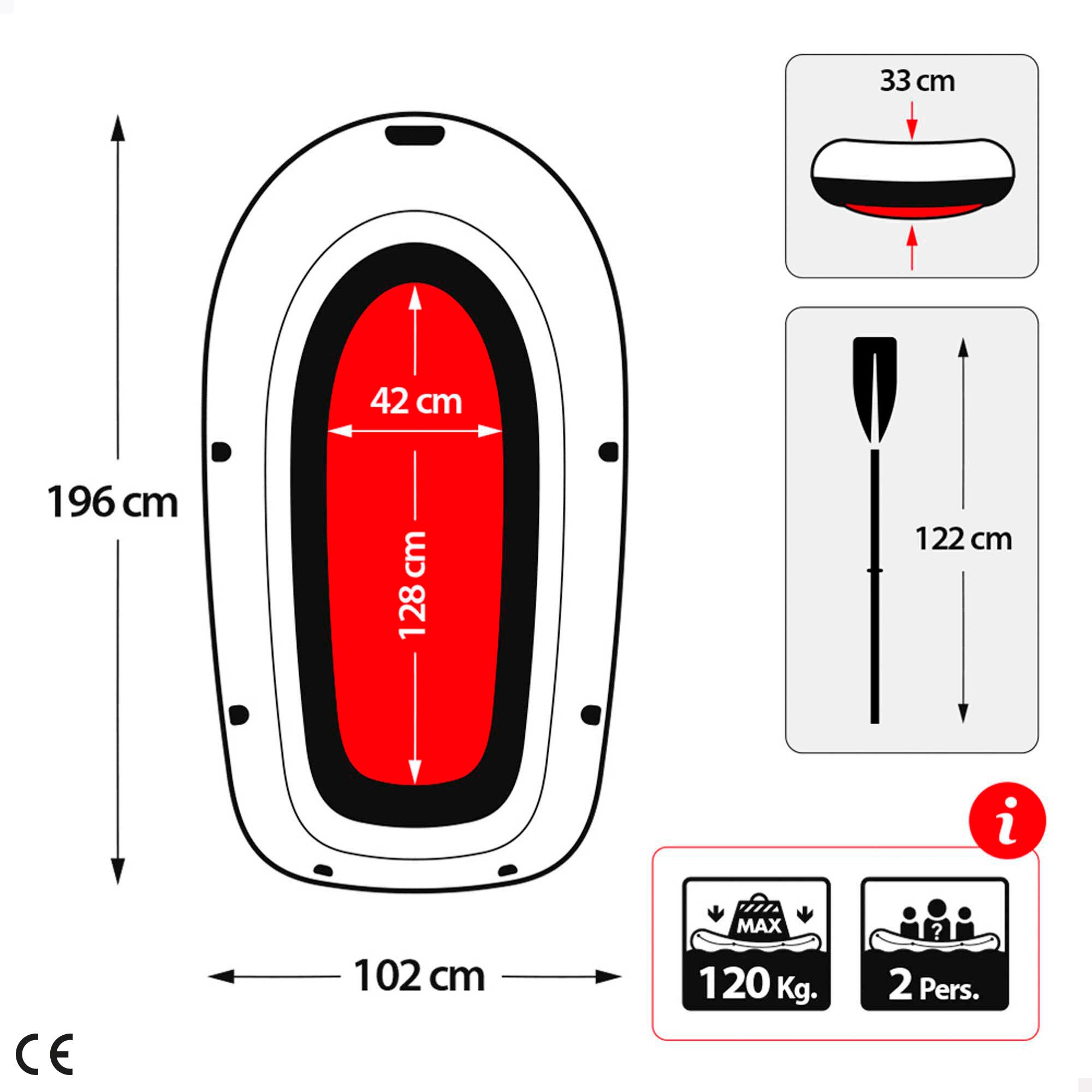 INTEX Barca hinchable explorer pro 200 con remos e hinchador