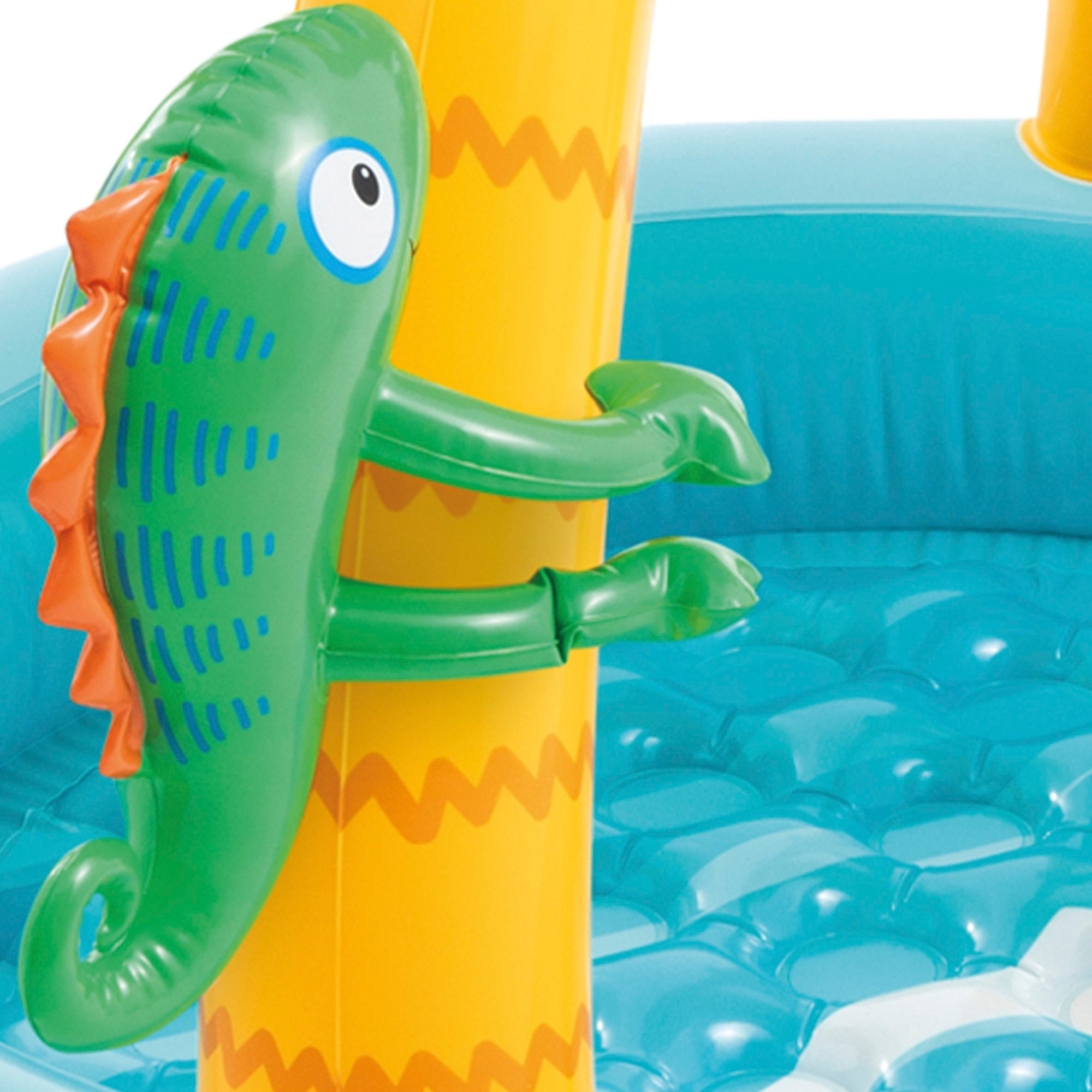 INTEX Piscina hinchable isla tropical con parasol y suelo acolchado